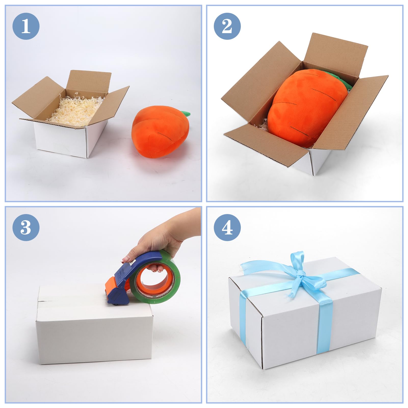 White Corrugated Cardboard Box (Set of 25)