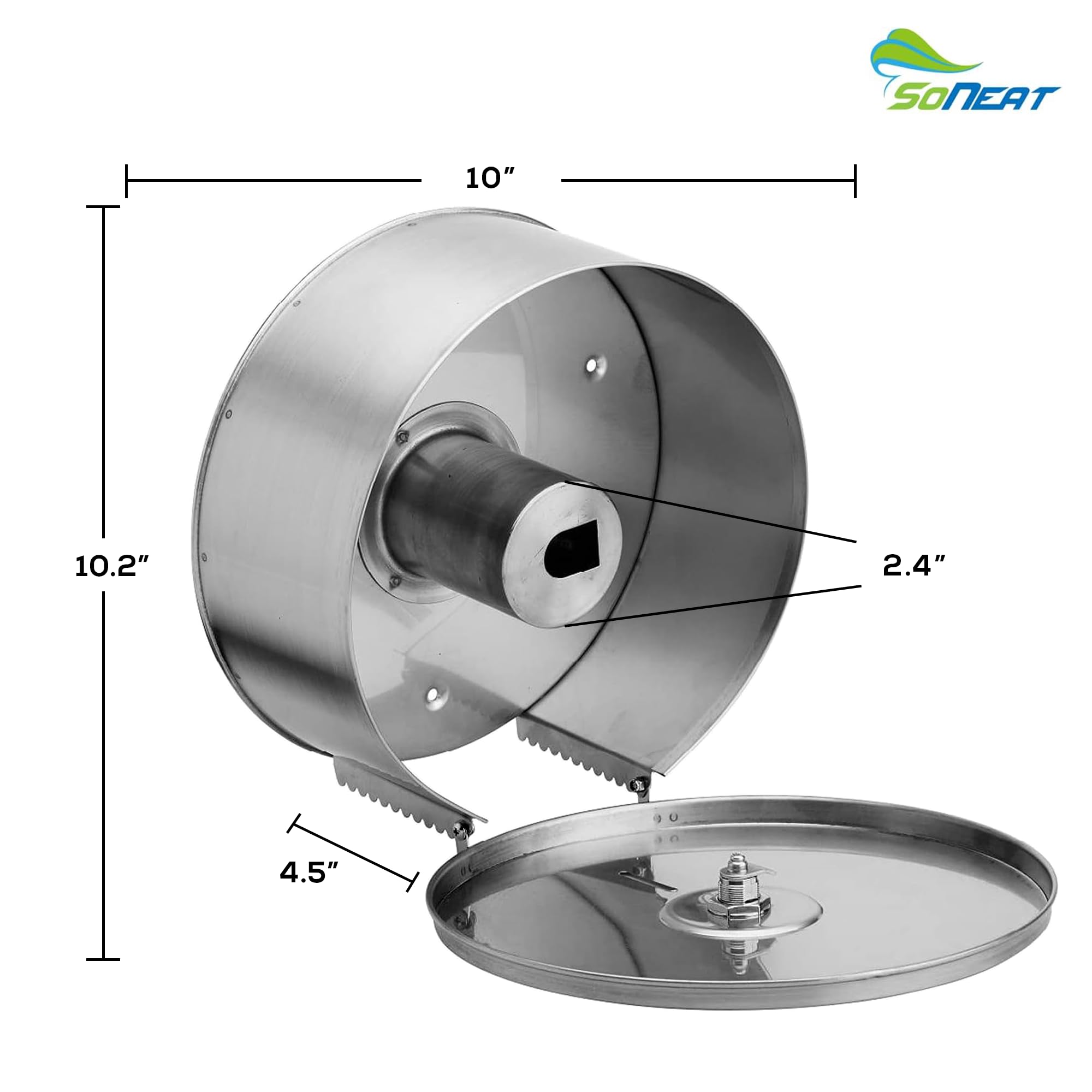 Jumbo Roll Toilet Paper Dispenser - Heavy Duty 304-Grade Stainless Steel