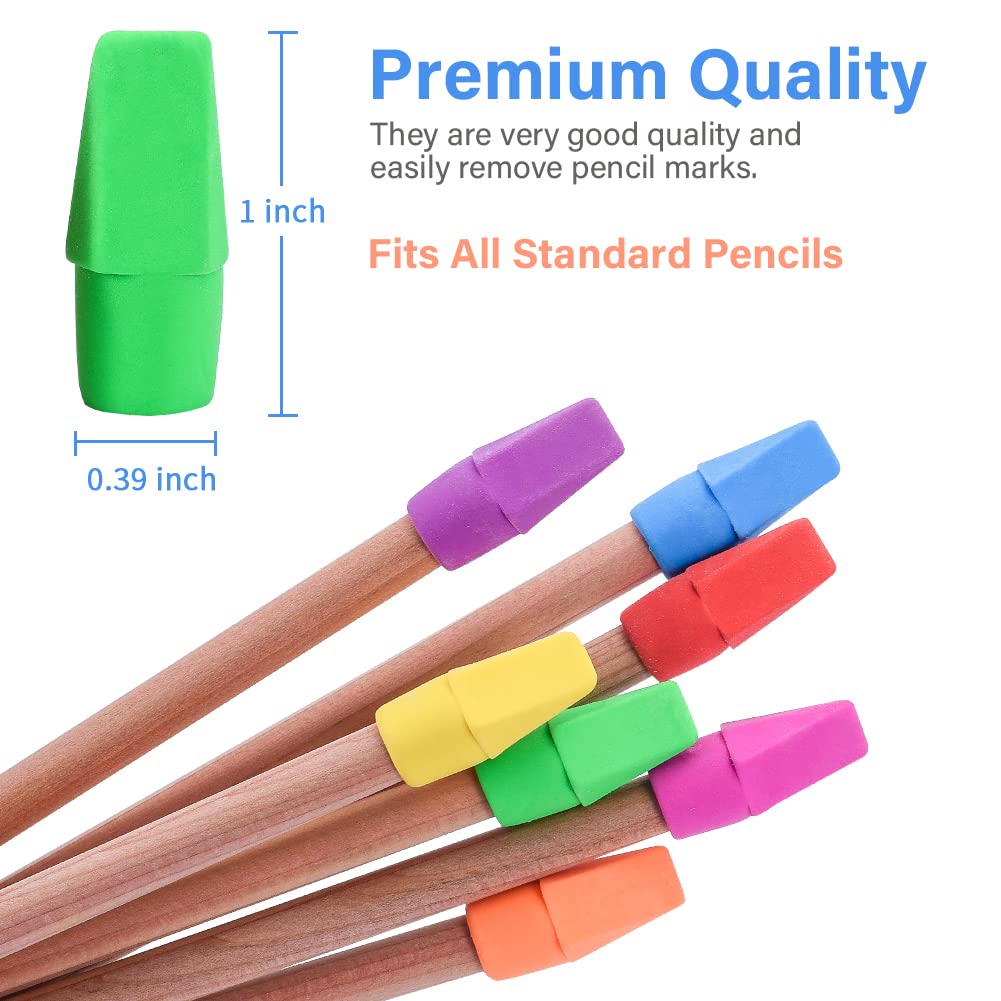 120 Pack Pencil Erasers, Pencil Top Erasers, 7 Colors