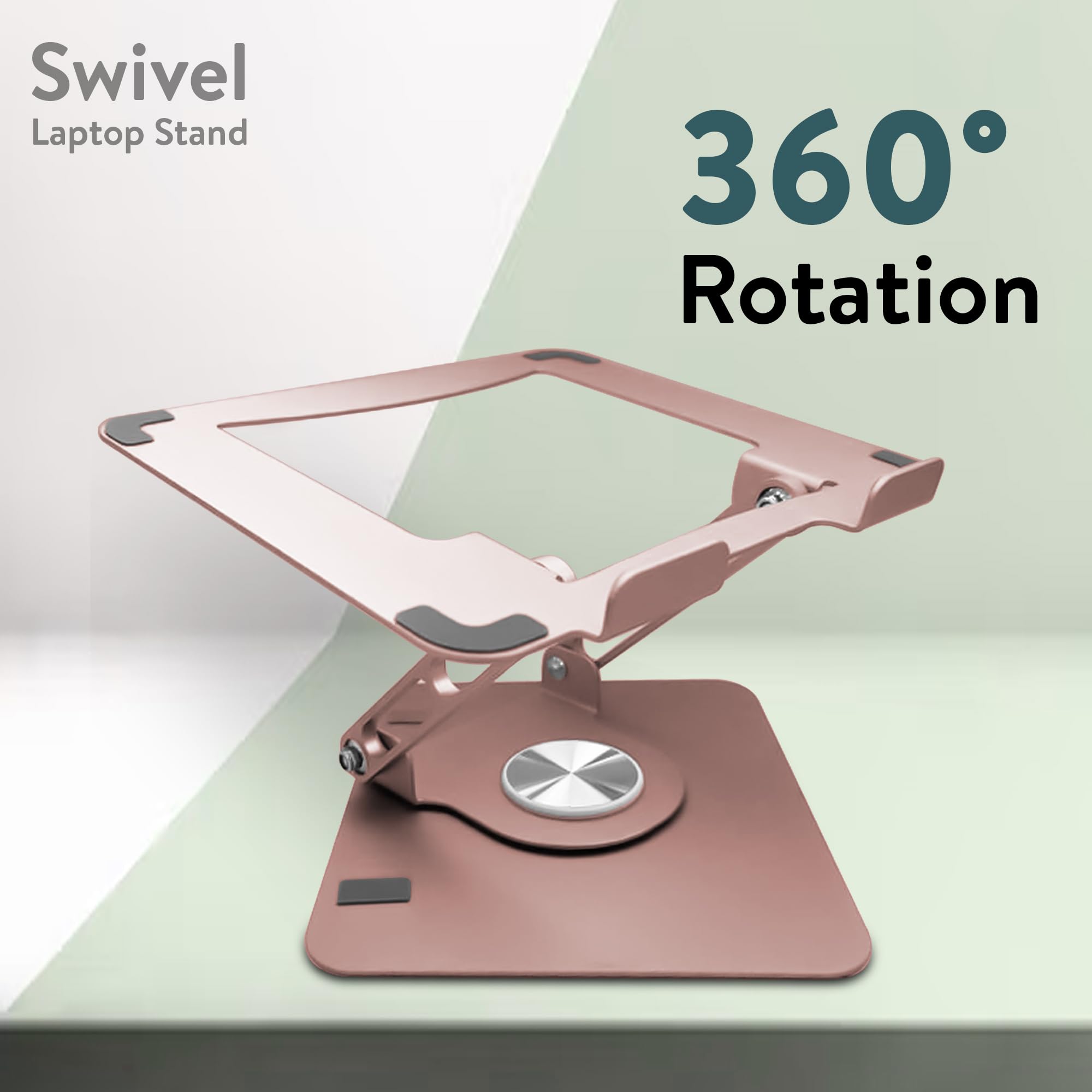 [1 PC] Swivel Laptop Stand for Desk, Adjustable-Raise, Tilt, Collapsible