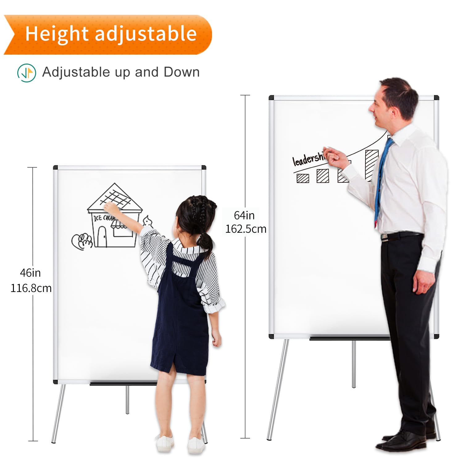 [1 PC] Magnetic Portable Easel Dry Erase Board