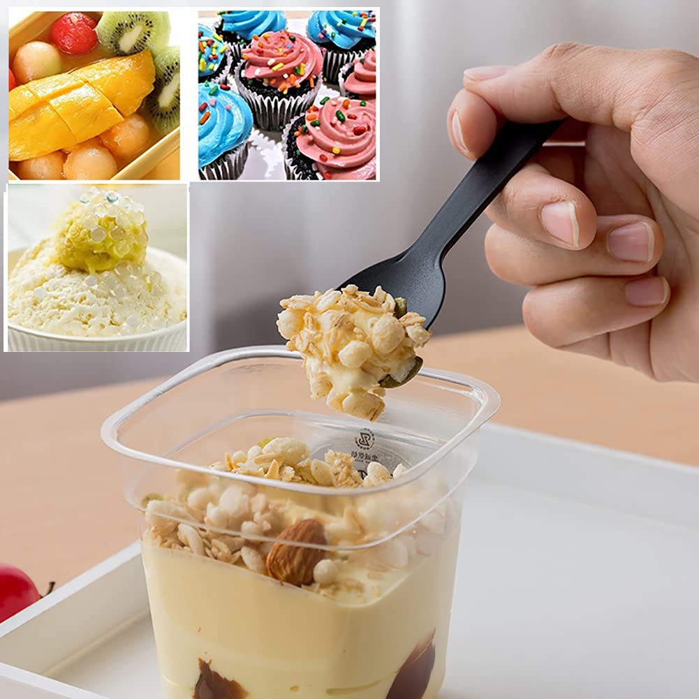 [100 PCS] Disposable Plastic Spork, Medium-Weight