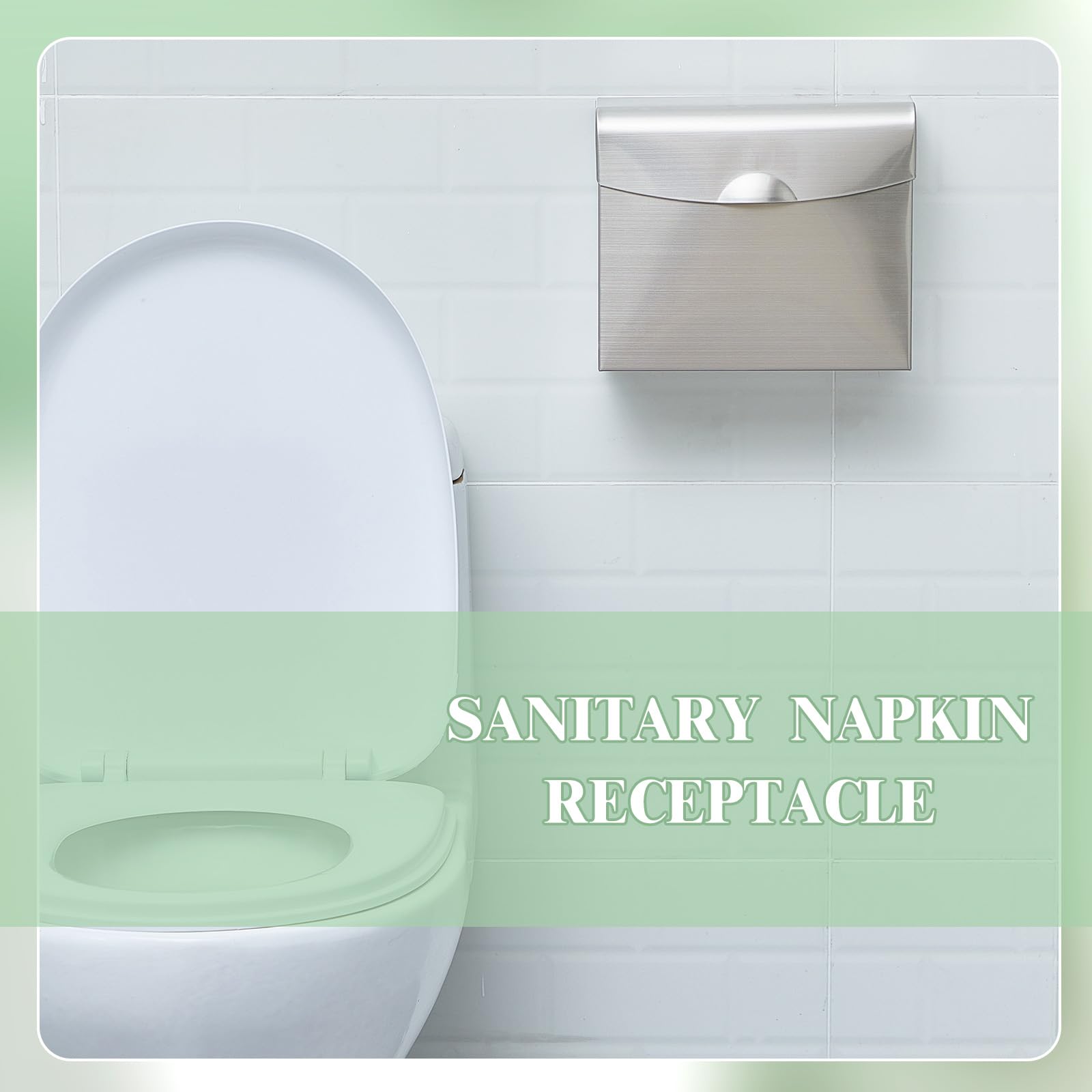 [4 Pcs]Disposal Stainless Steel Sanitary Napkin receptacle