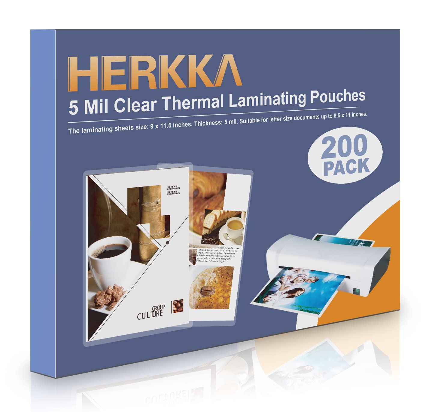 [100/200/300 Pack] Holds 8.5 x 11 Inch Sheets, 5Mil Clear Thermal Laminating Pouches 9 x 11.5 Inch