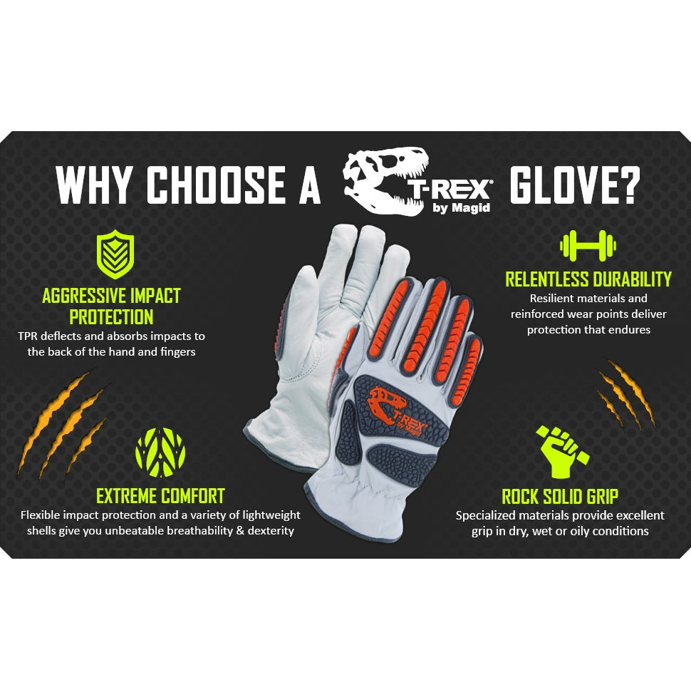 [1 / 6 / 12 / 24 / 48 Pairs] Goatskin Premium Hyperon-Lined Driver Style Impact Glove, ANSI Level A5 Cut Resistant