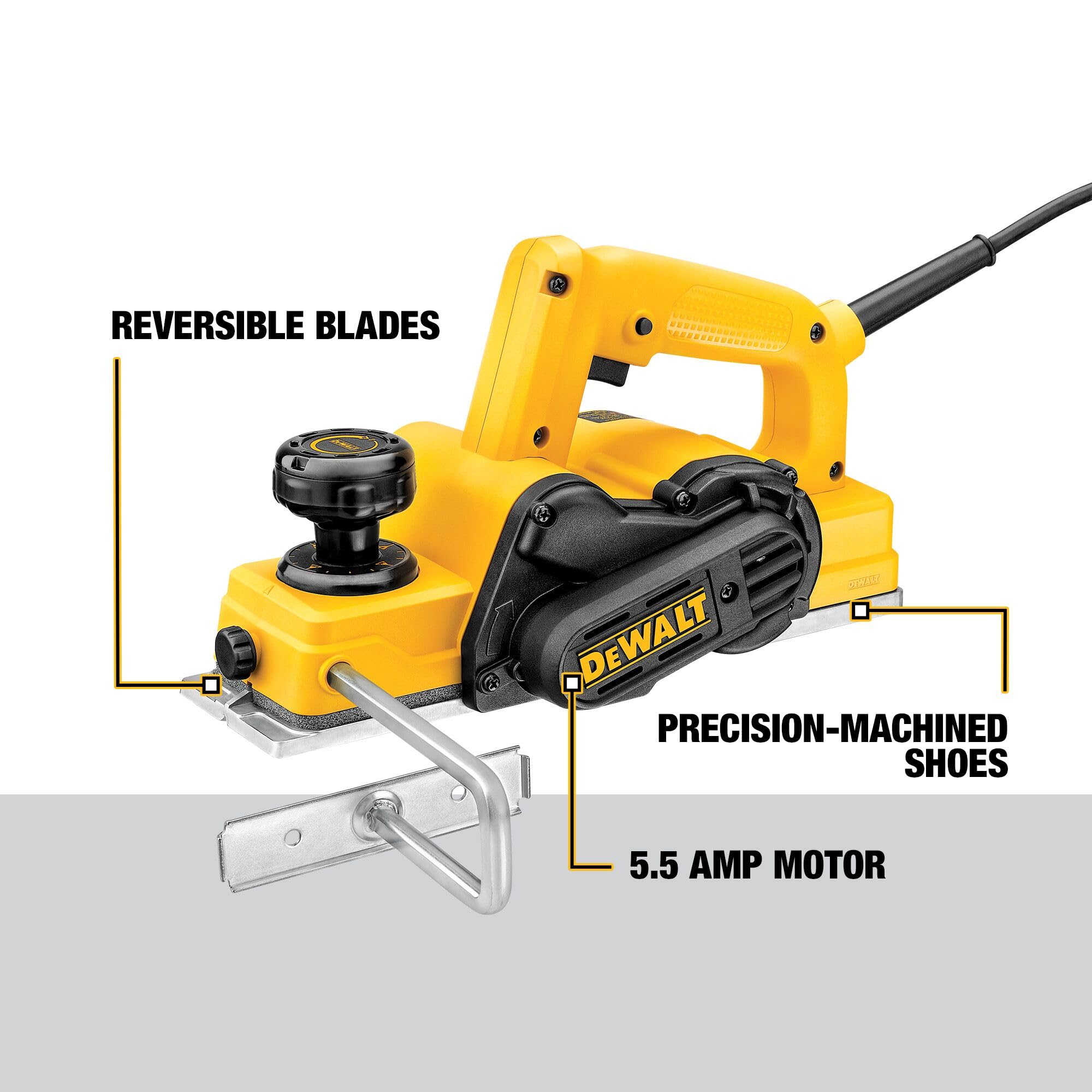 DEWALT Hand Planer Kit, 5.5-Amp, 3-1/4-Inch (D26677K)
