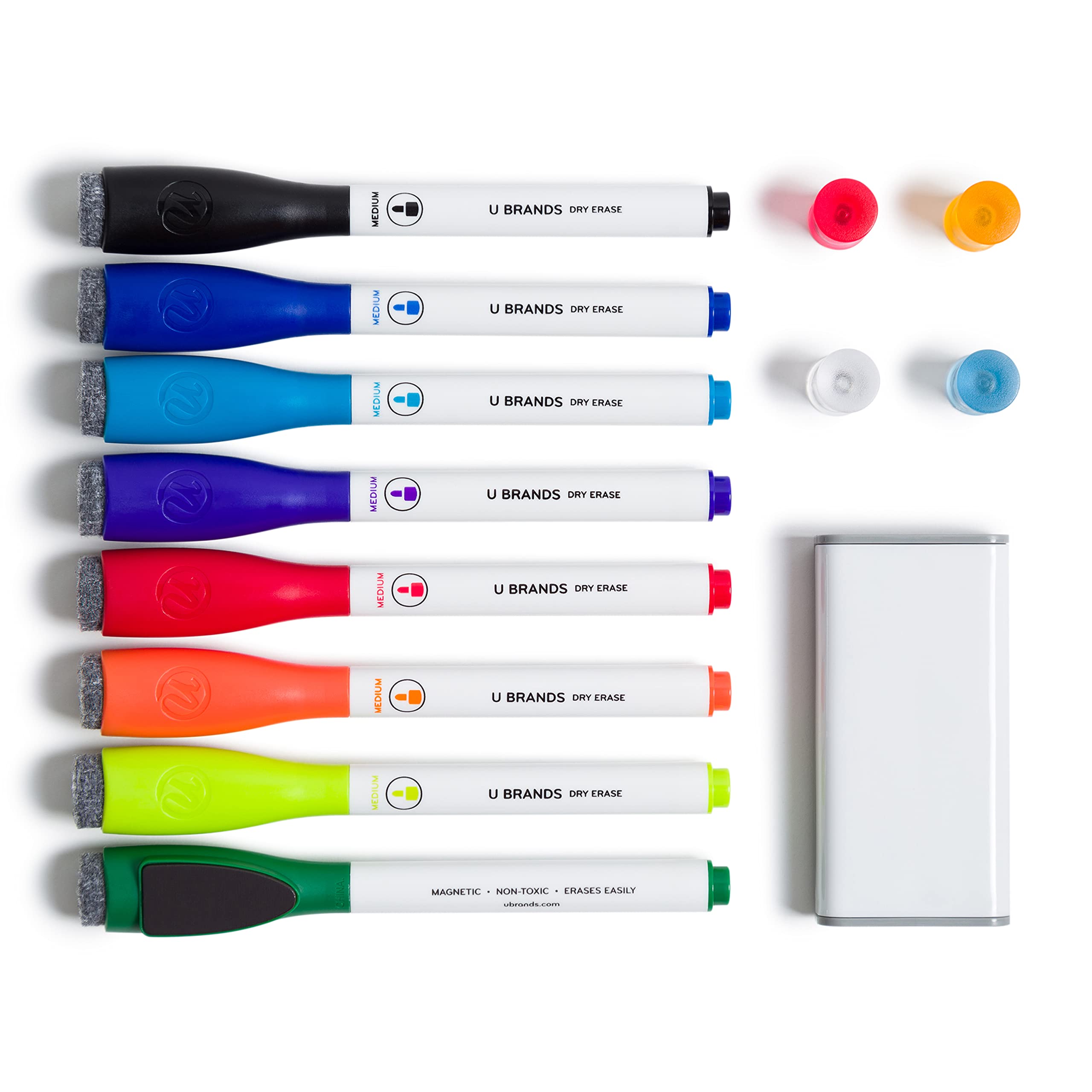 [13 PCS] Magnetic Board Accessory Set - 8 Markers, 4 Magnets, 1 Eraser