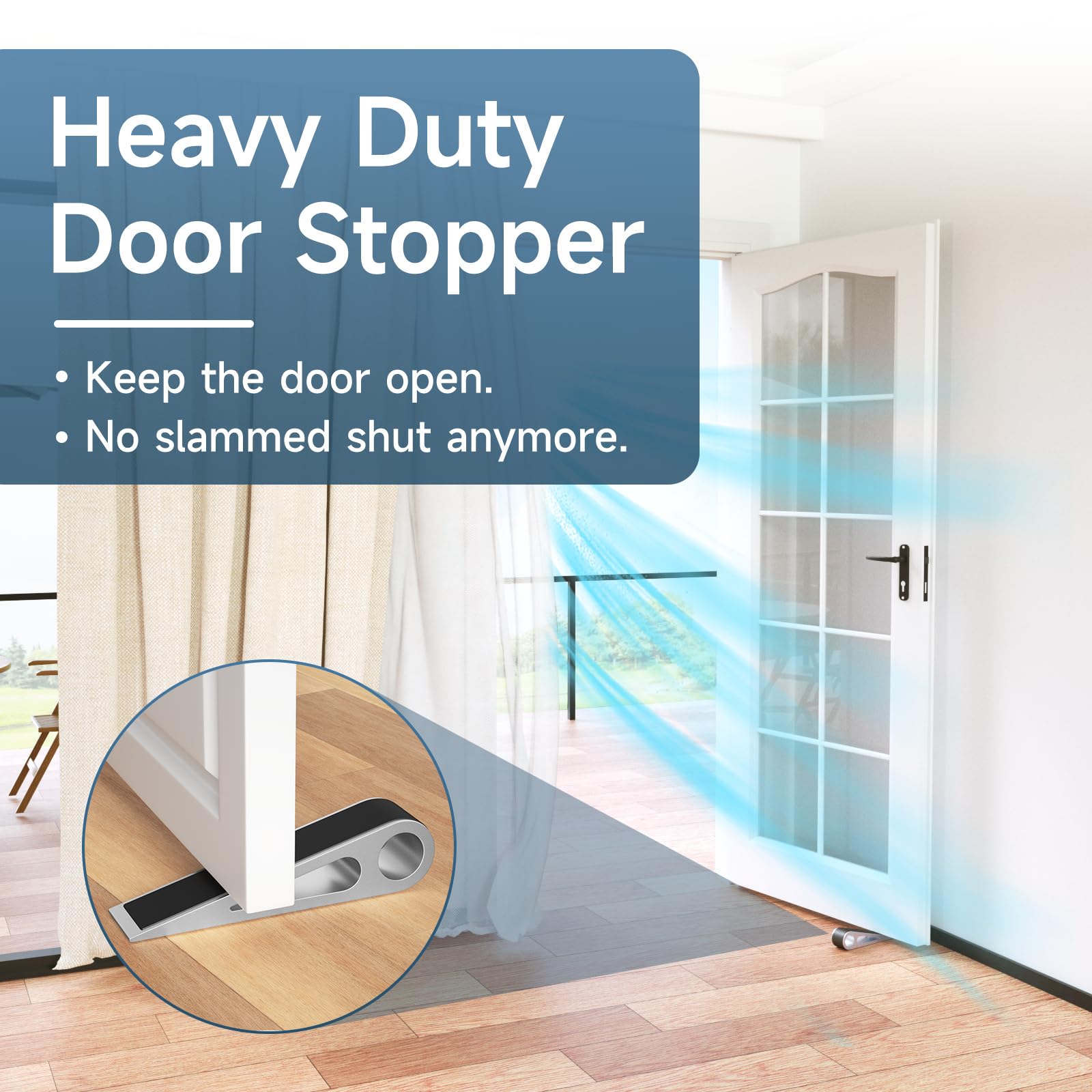 Door Stopper, Heavy Duty Door Wedge Holder Blocker for Bottom