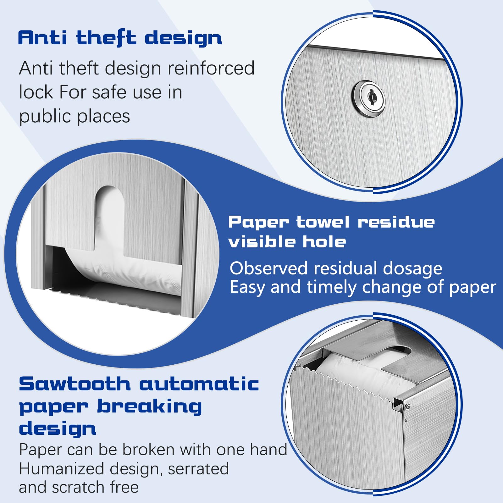 Dual Rolls Commercial Toilet Paper Dispenser Toilet Paper Container