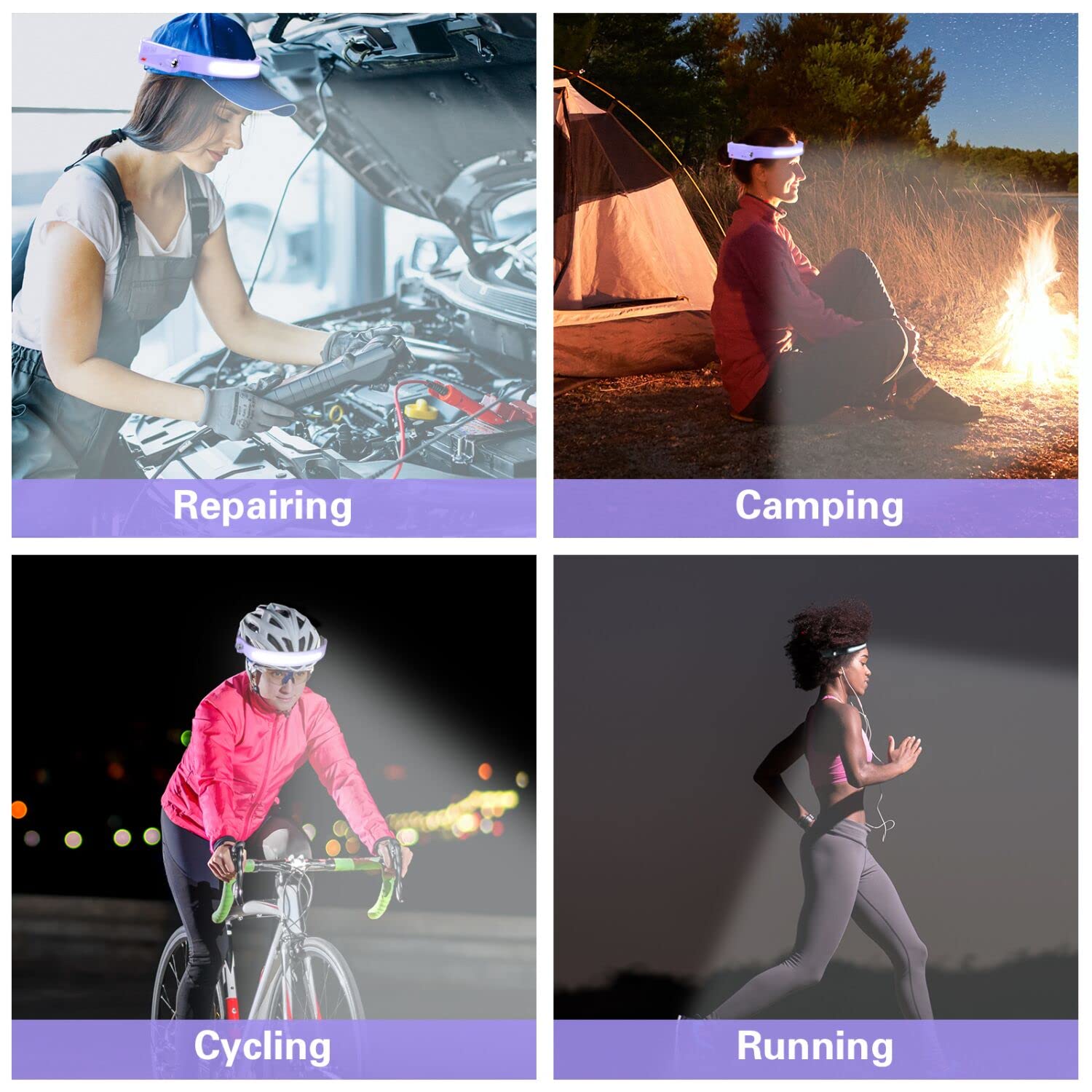 [1 / 2 Packs] Rechargeable Headlamps, Bright LED Headlamp Flashlight 1000 Lumen