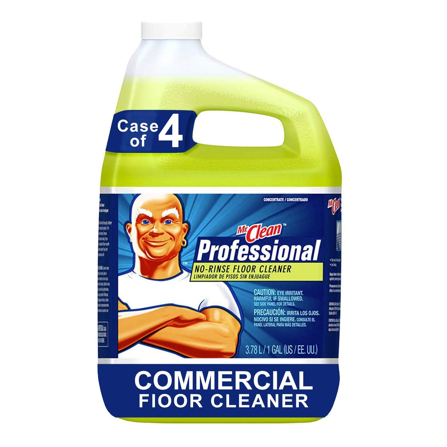 Mr. Clean Professional Floor Cleaner, Bulk No-Rinse Ready to Use Cleaner Refill - 1 Gal. (Case of 4)