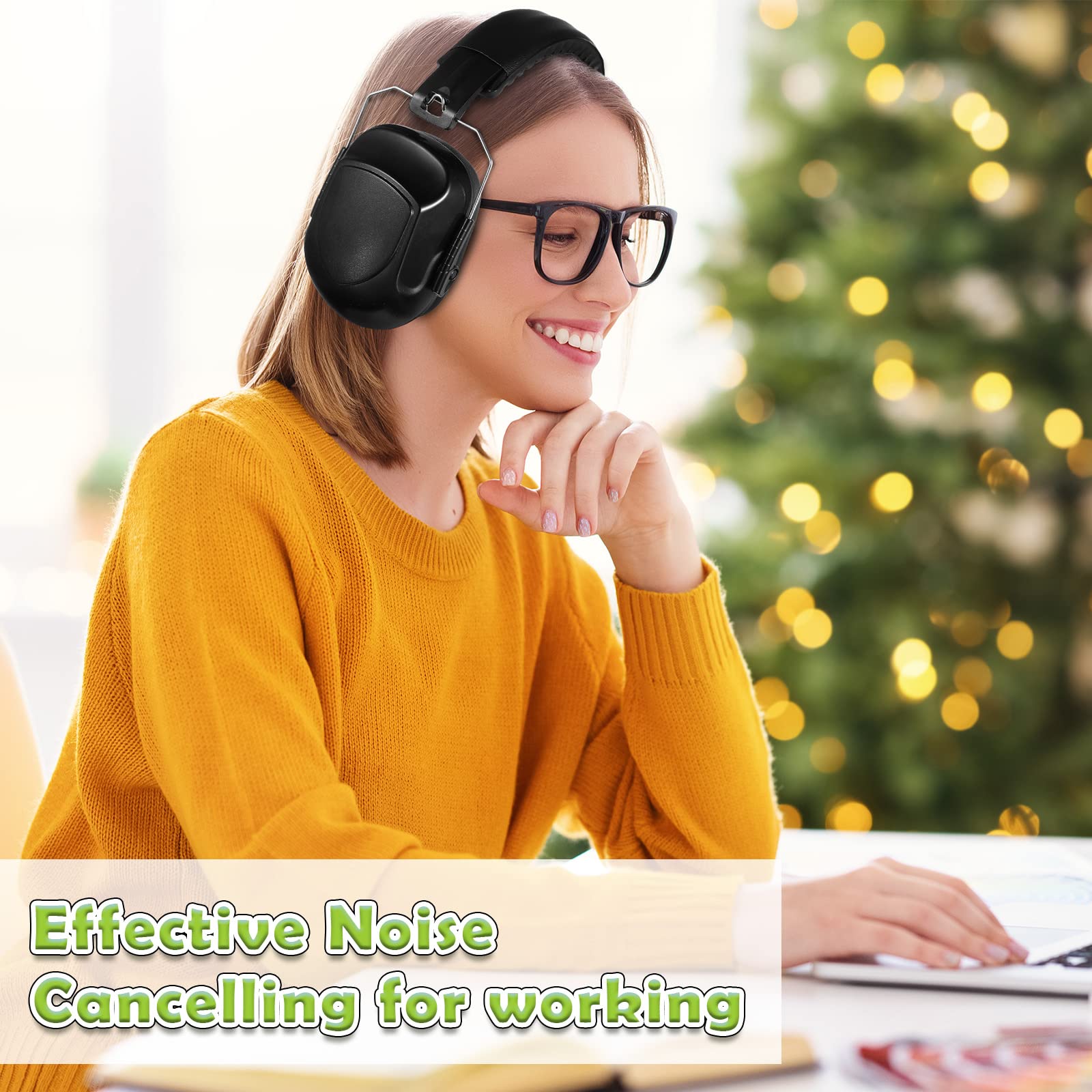 [6 PCS] Ear Protection, Noise Reduction, NRR 28dB Safety Hearing Ear Muffs