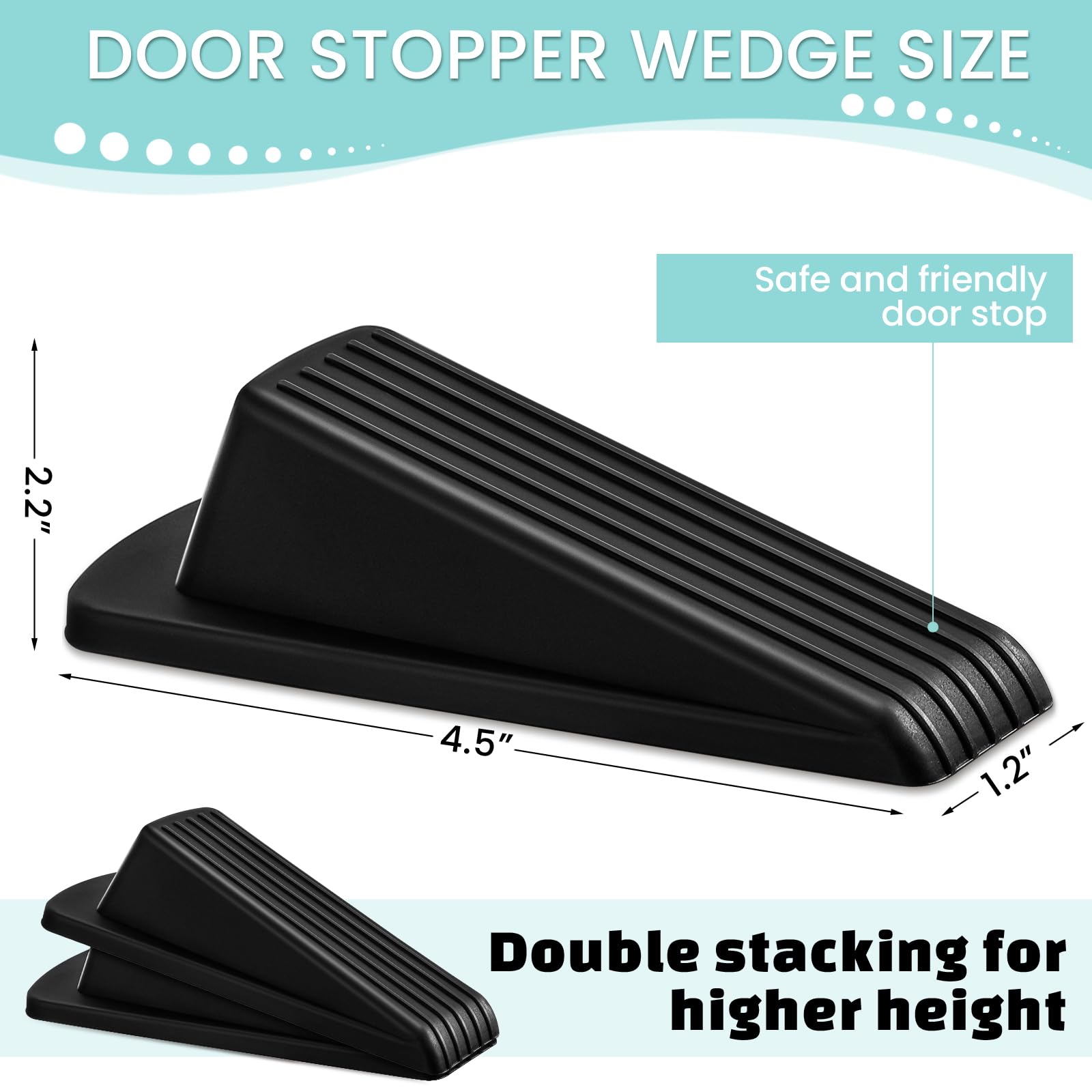 18/36/72 Pcs Rubber Door Stoppers for Bottom of Door