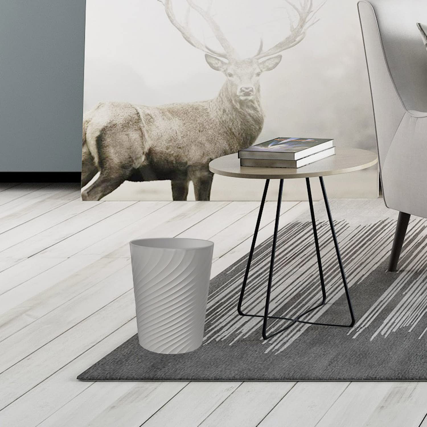 1.8 Gallon Small Trash Can Wastebasket Recycling Bin Slim Profile