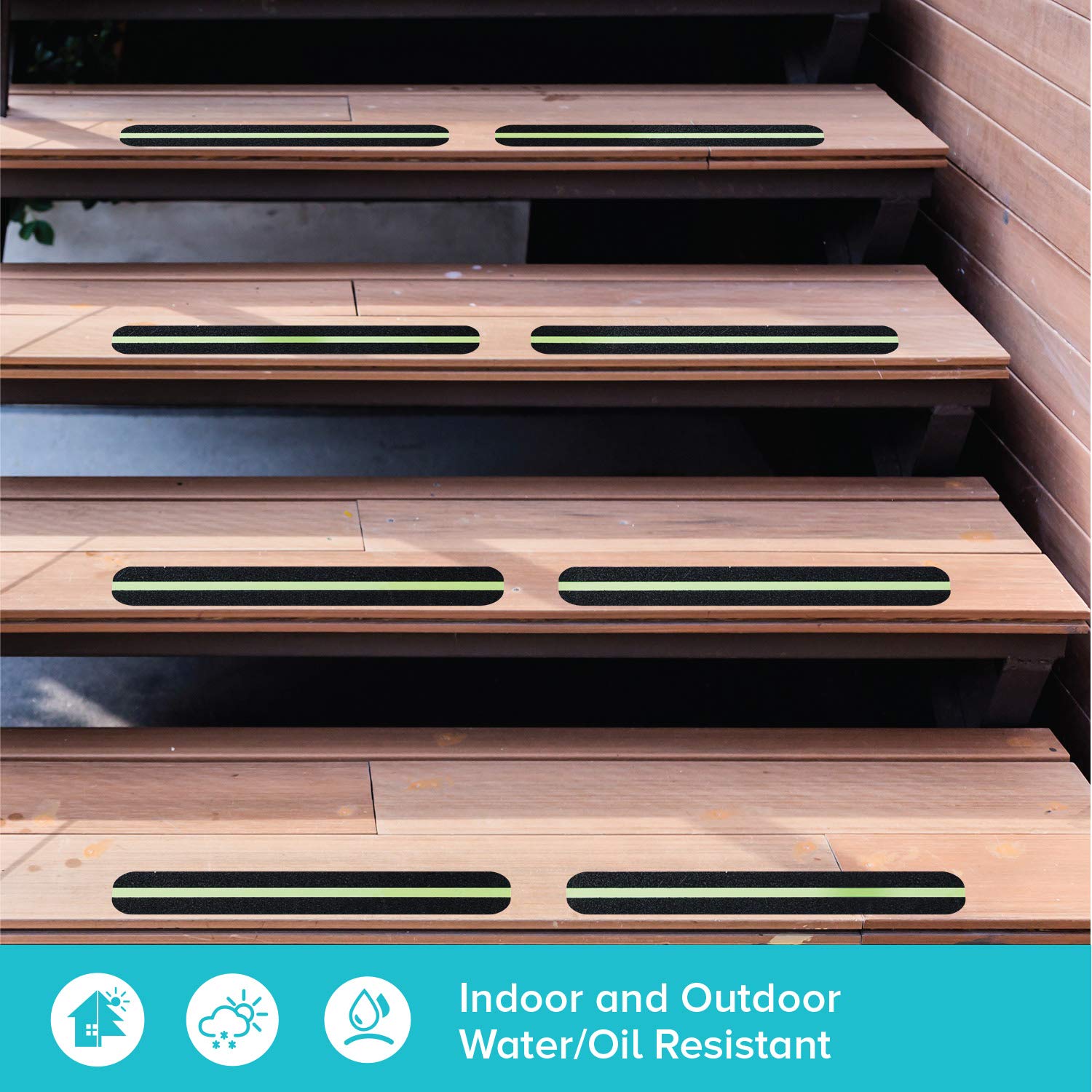 [12 Packs] Anti Slip Traction Treads Black, 2" X 12", Best Grip Tape, 80 Grit