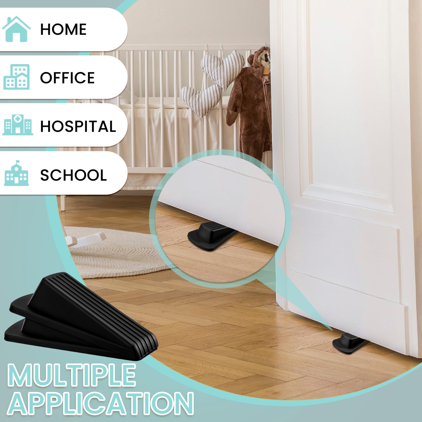 18/36/72 Pcs Rubber Door Stoppers for Bottom of Door