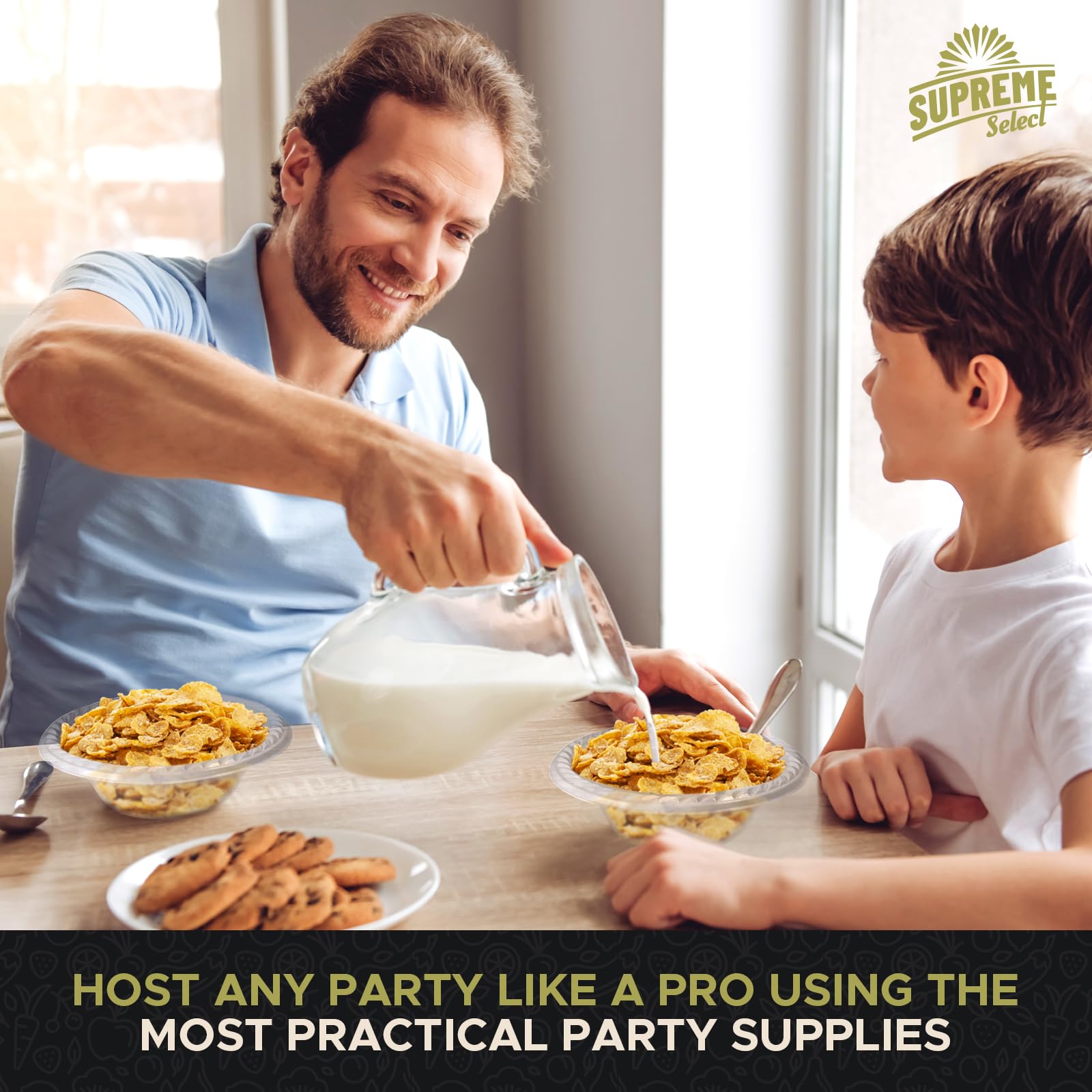 [120 PCS] Clear Disposable Plastic Bowls, 5 oz.