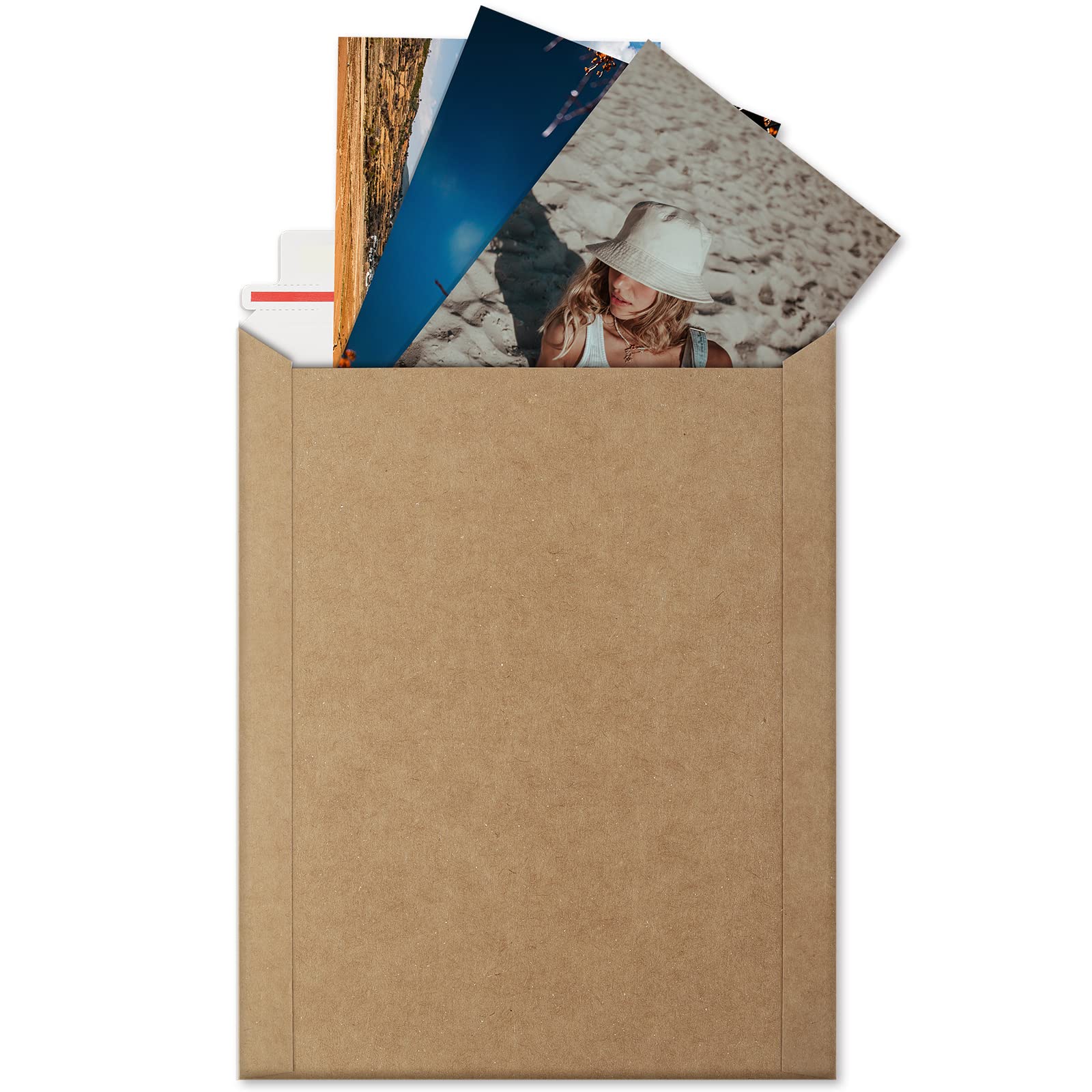 [25 Pack] 9x11.5 Self Seal Photo Document Mailers, Flat Cardboard Envelopes, 9.25 x 11.75 Inches