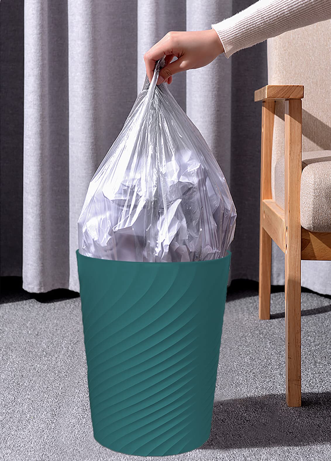 1.8 Gallon Small Trash Can Wastebasket Recycling Bin Slim Profile