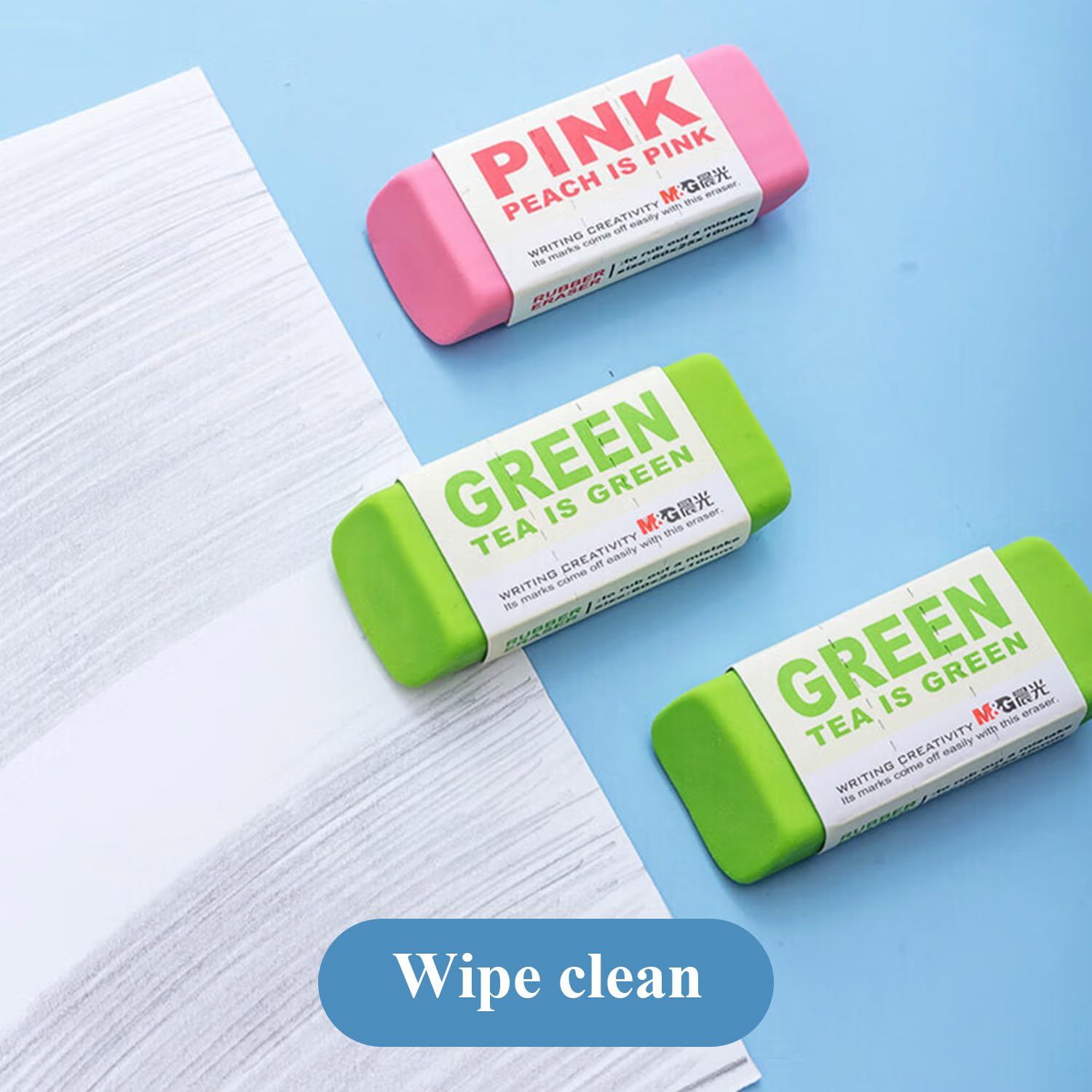 8 Pack Large Erasers Pencil Erasers (Random Colors)