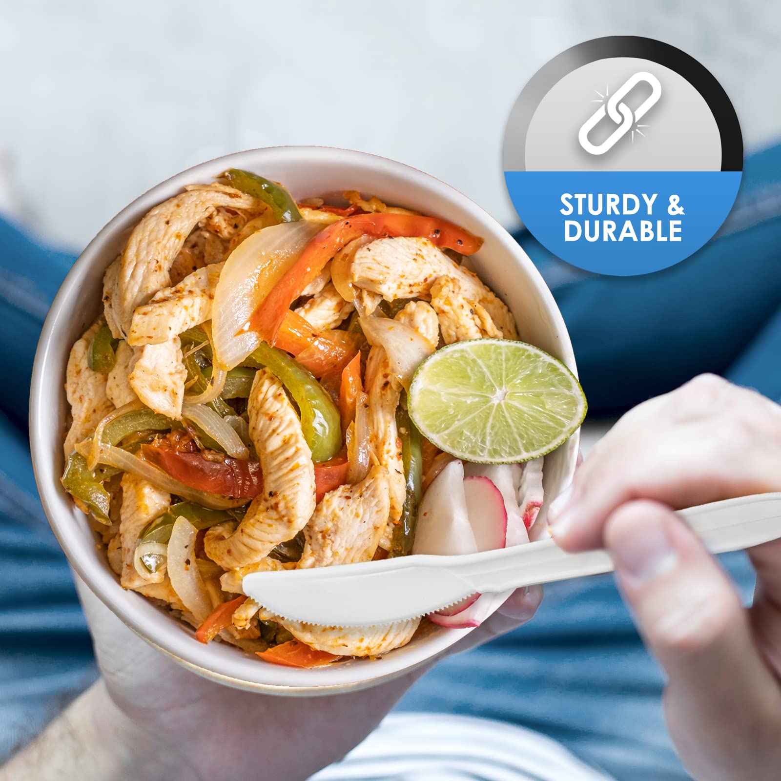 [400 PCS] Medium-Weight Disposable Plastic Knives