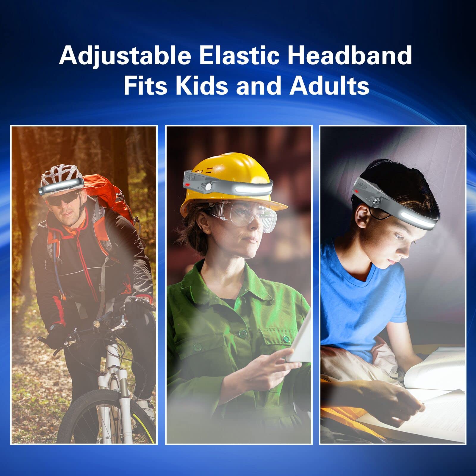 [1 / 2 Packs] Rechargeable Headlamps, Bright LED Headlamp Flashlight 1000 Lumen