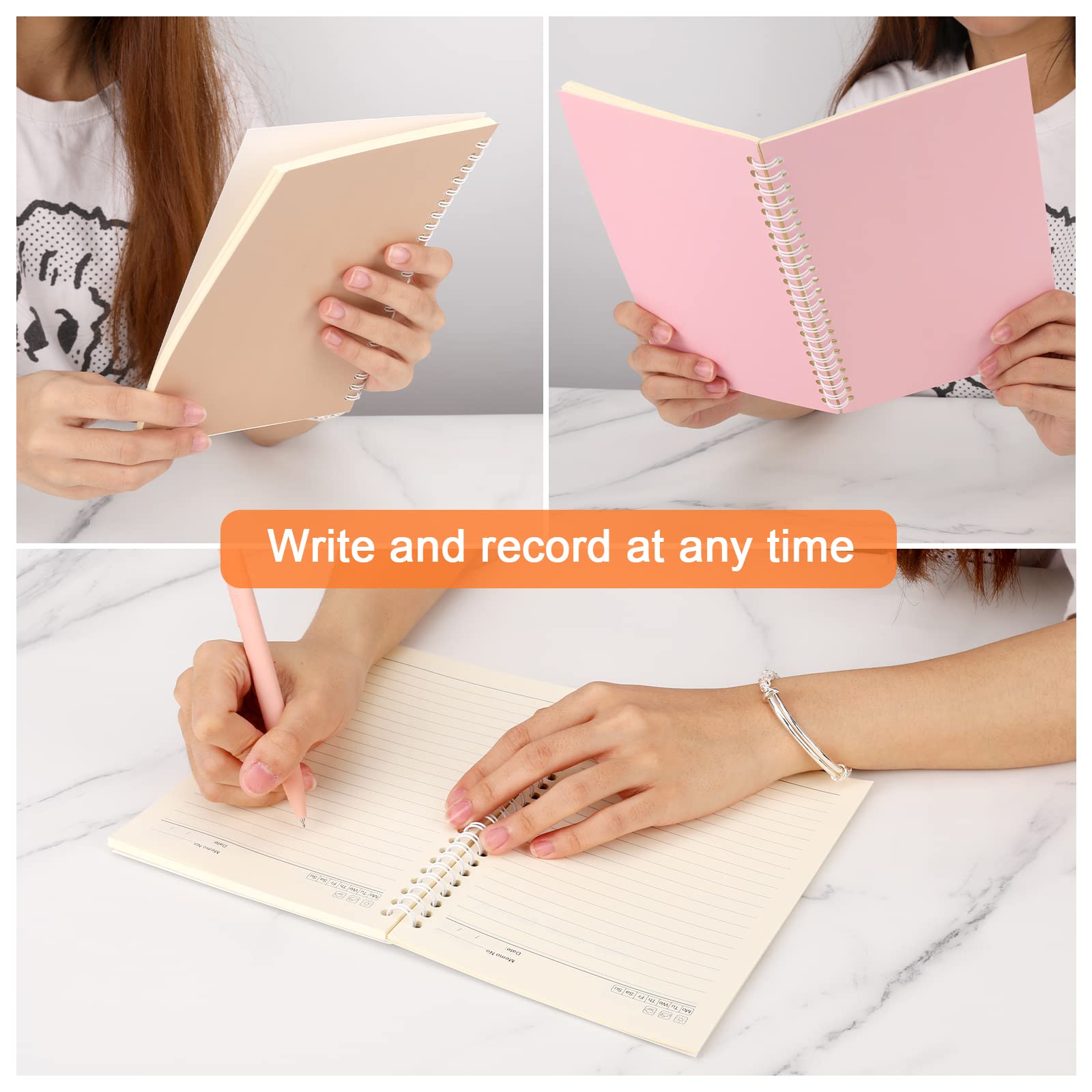 48 Pack A5 Spiral Notebook College Ruled Spiral Bulk, 100 Pages, 8.3 x 5.5 Inches