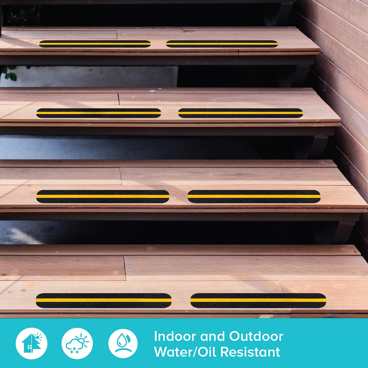 [12 Packs] Anti Slip Traction Treads Black, 2" X 12", Best Grip Tape, 80 Grit