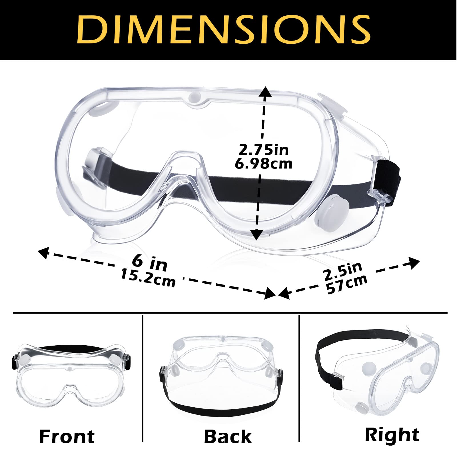 [30 PCS] Protective Safety Goggles