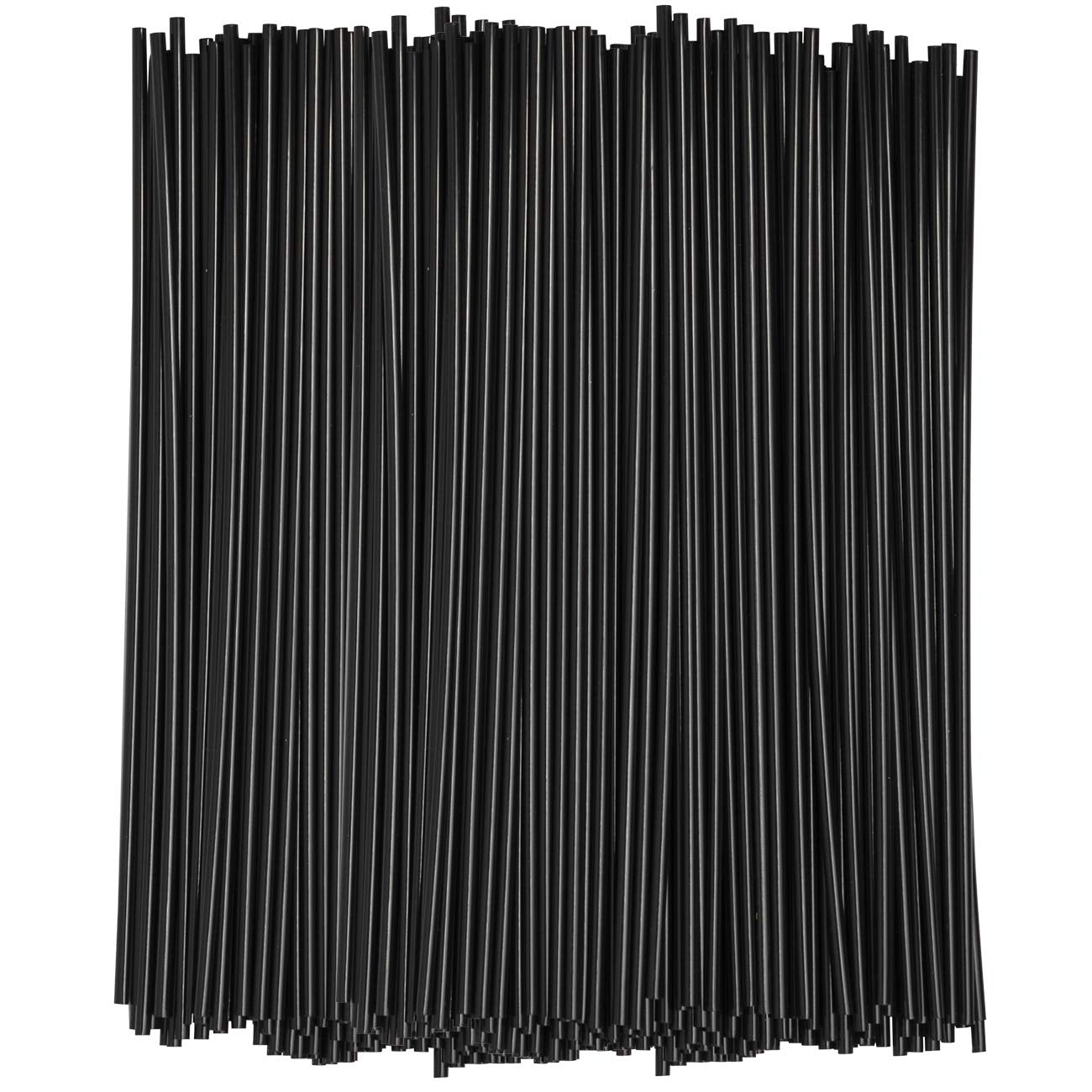 [1000 CT] 7 Inch Coffee Stirrers, Cocktail Straws, Black