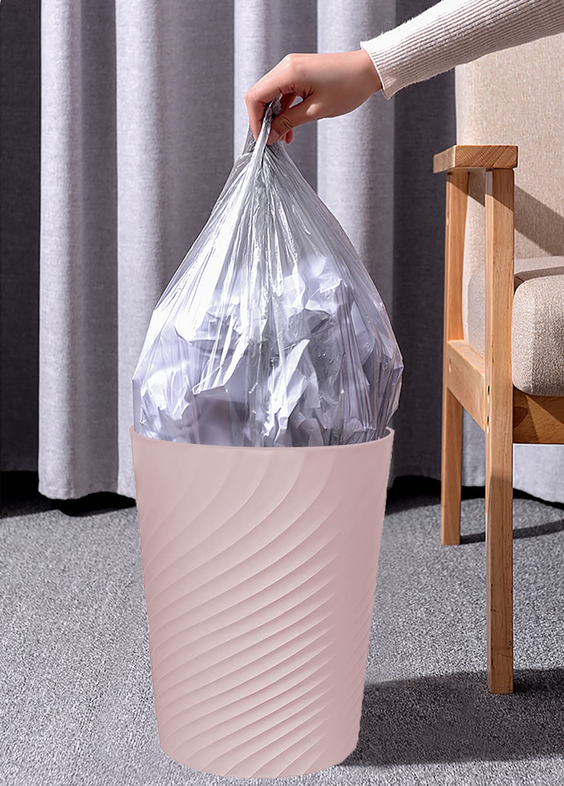 1.8 Gallon Small Trash Can Wastebasket Recycling Bin Slim Profile