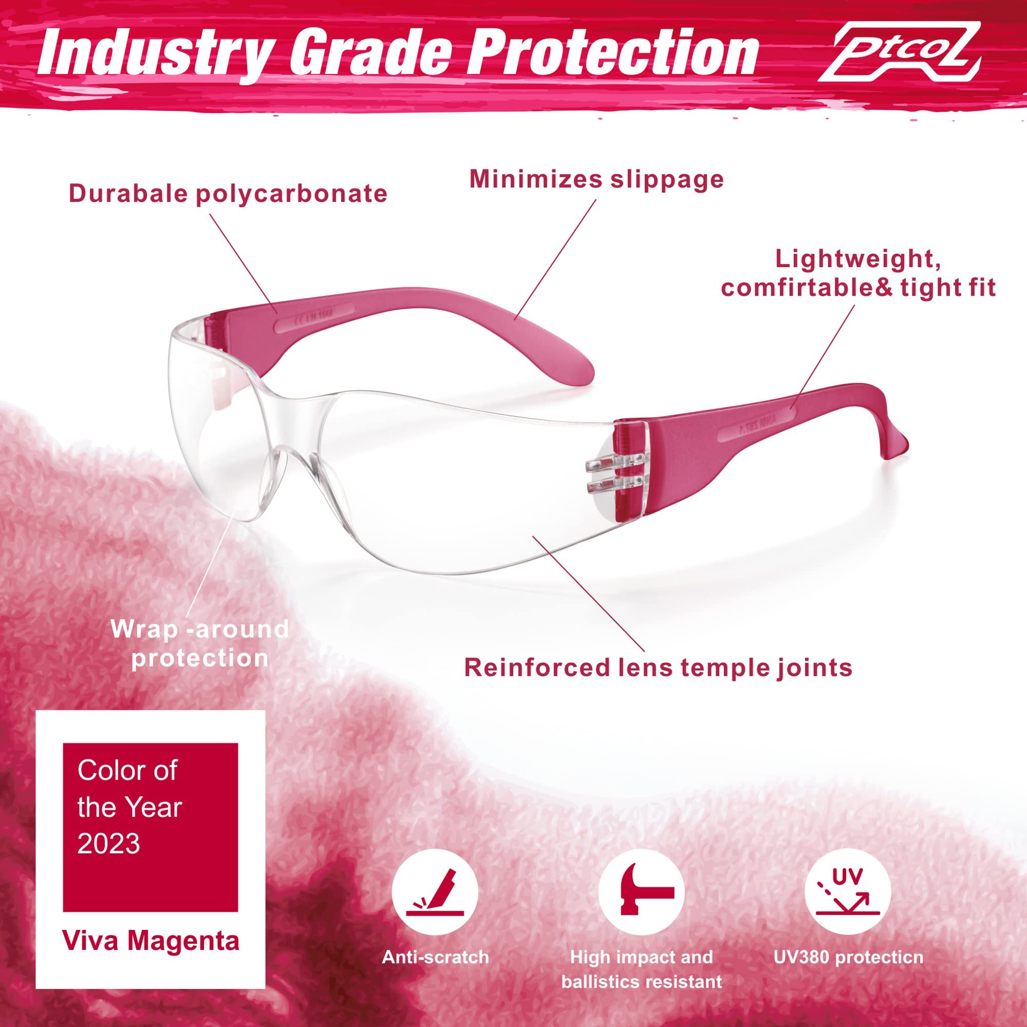 [28 PCS] Safety Glasses (Bulk Pack of 24+4) with ANSI Z87.1 Certified
