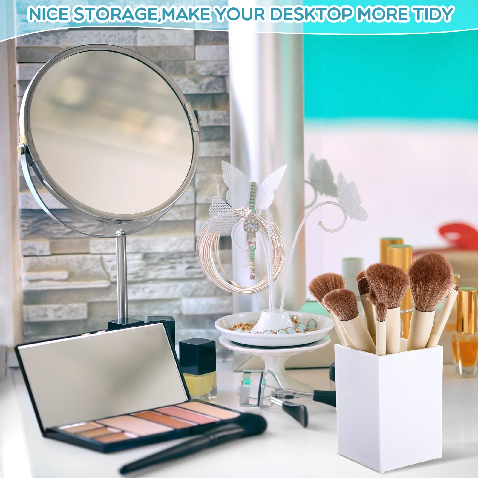 20 Pieces Acrylic Pencil Holdet (Black/White/Clear)