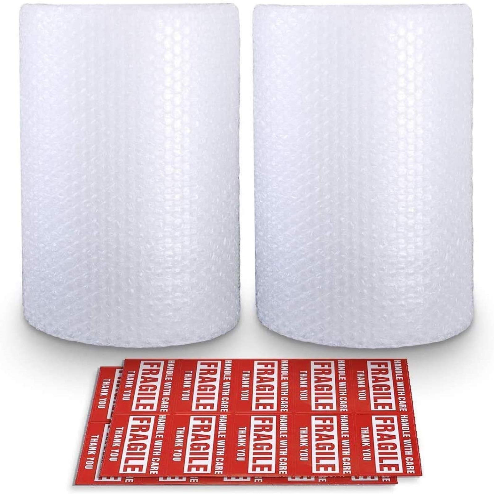 2-Pack Bubble Cushioning Wrap Rolls, 3/16" Air Bubble, 12 Inch x 72 Feet