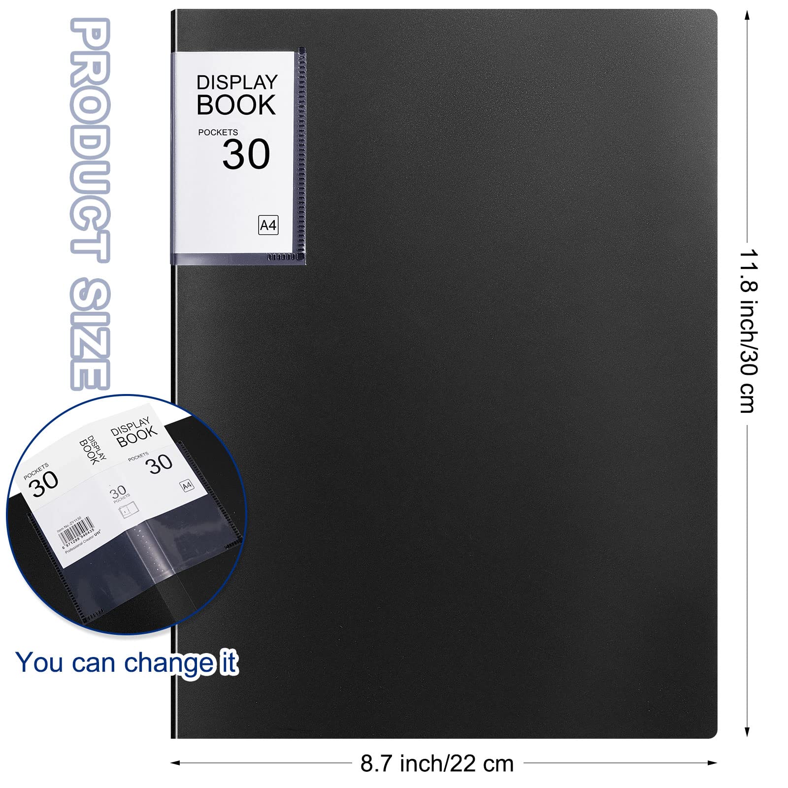 6 Pack Binder with Plastic Sleeves 30 Pocket Presentation Book Binder 8.5 x 11 Inch