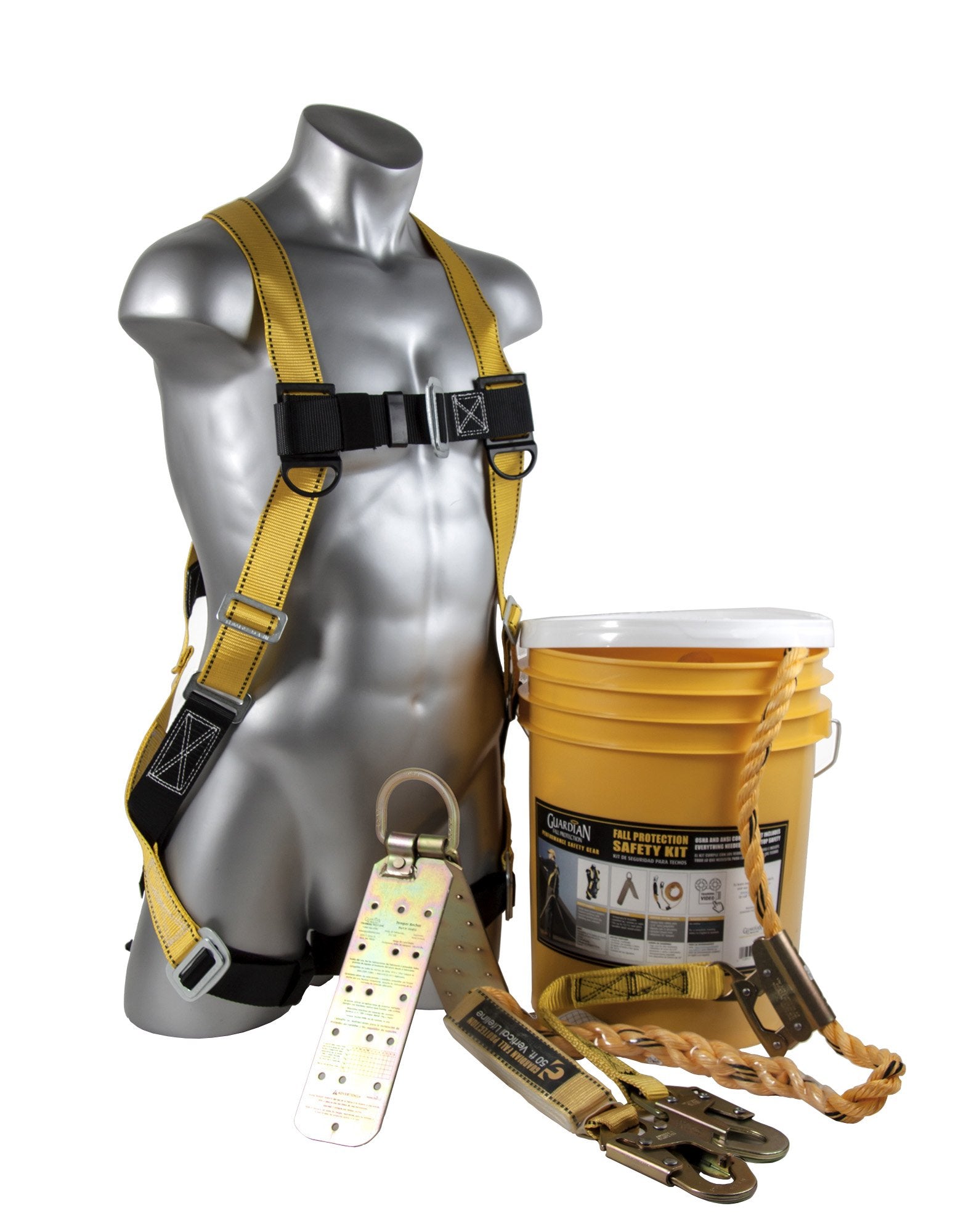 [1 Pack] Fall Protection Safety Harness Kit, The Bucket of Safe-Tie