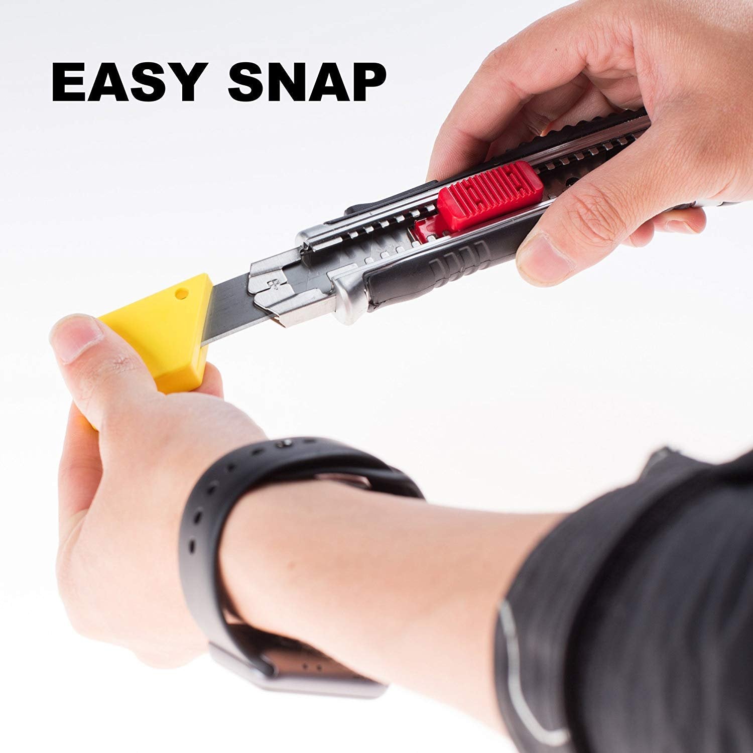 Box Cutter Utility Knife Replacement Blades (Pack of 10) - SK2 Metal 18mm Snap-Off Blade