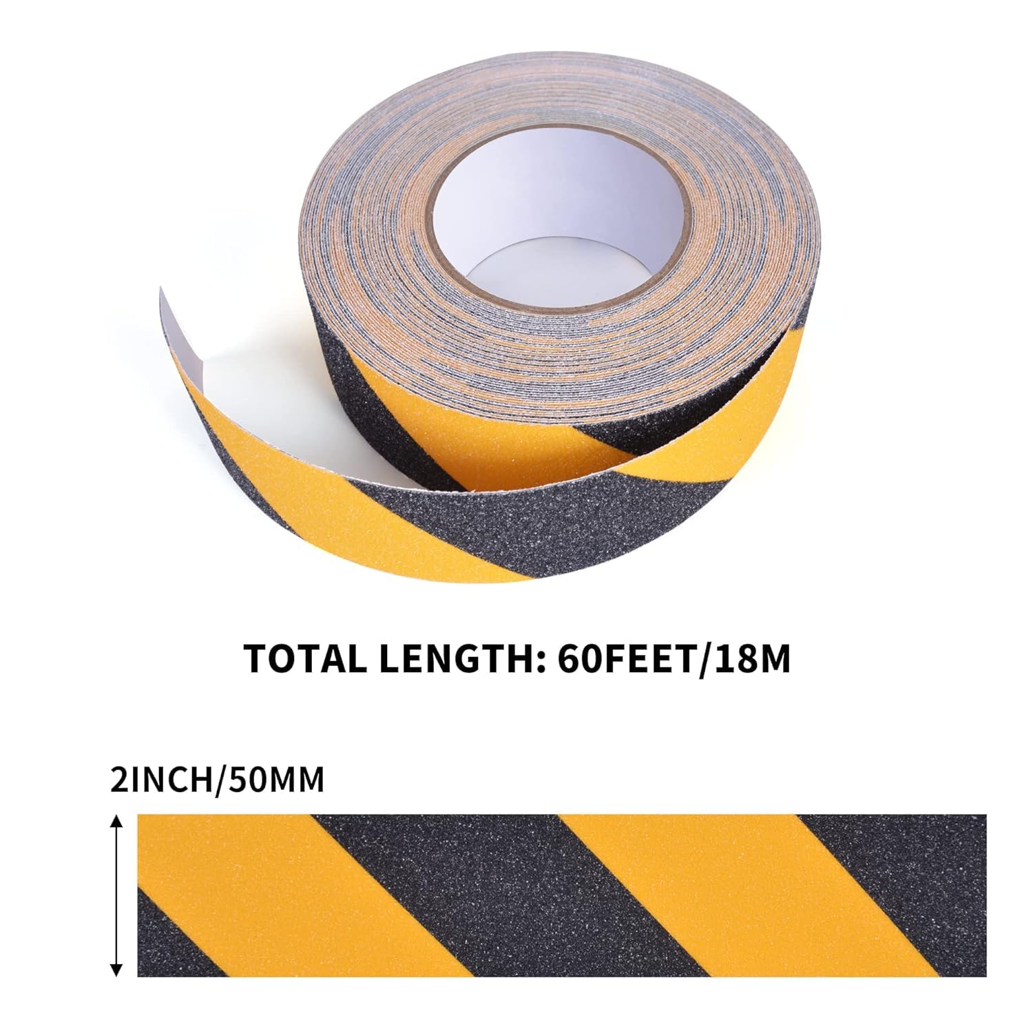 [1 Roll] Anti-Slip Safety Tape for Indoor/Outdoor, Compatible with Plastic, Wood, Ceramic, Glass, Metal