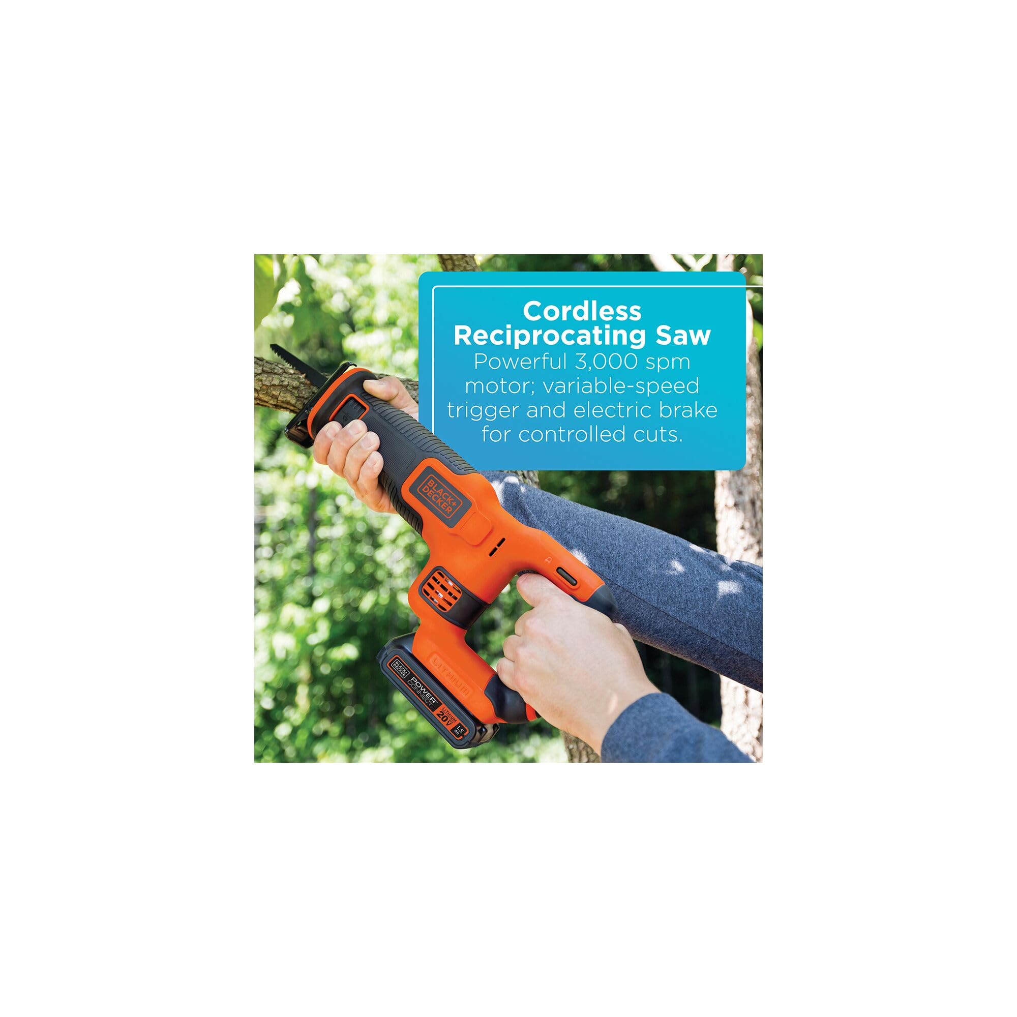 BLACK+DECKER 20V MAX Power Tool Combo Kit, 4-Tool Cordless Power Tool Set with 2 Batteries and Charger (BD4KITCDCRL)