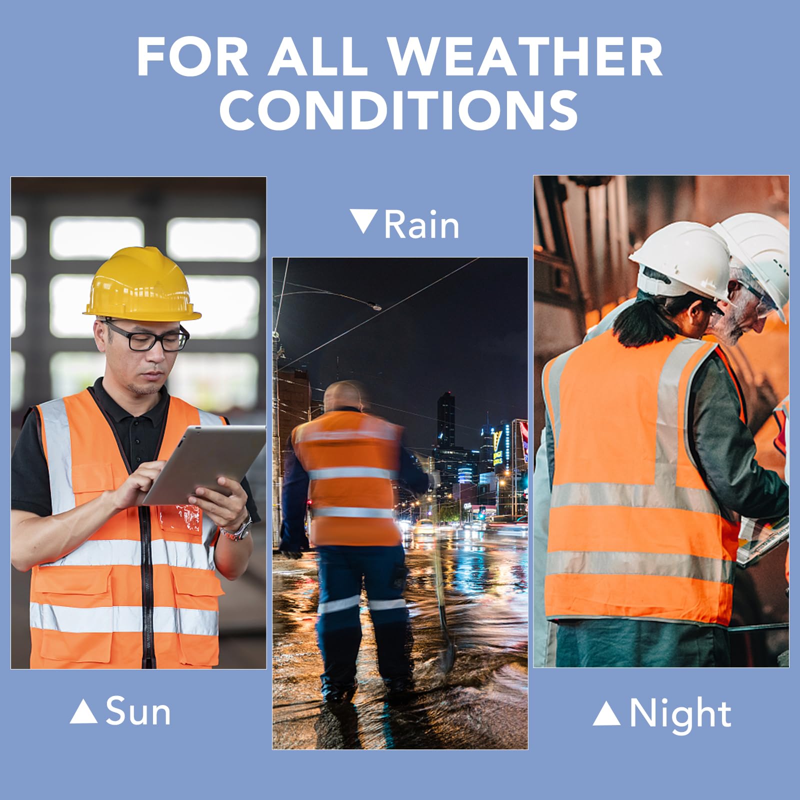 [2 Packs] Hi Vis Reflective Safety Vest with Pockets, Medium to XX Large