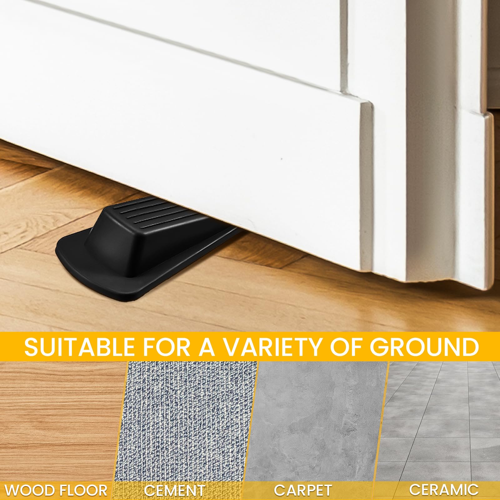 18/36/72 Pcs Rubber Door Stoppers for Bottom of Door