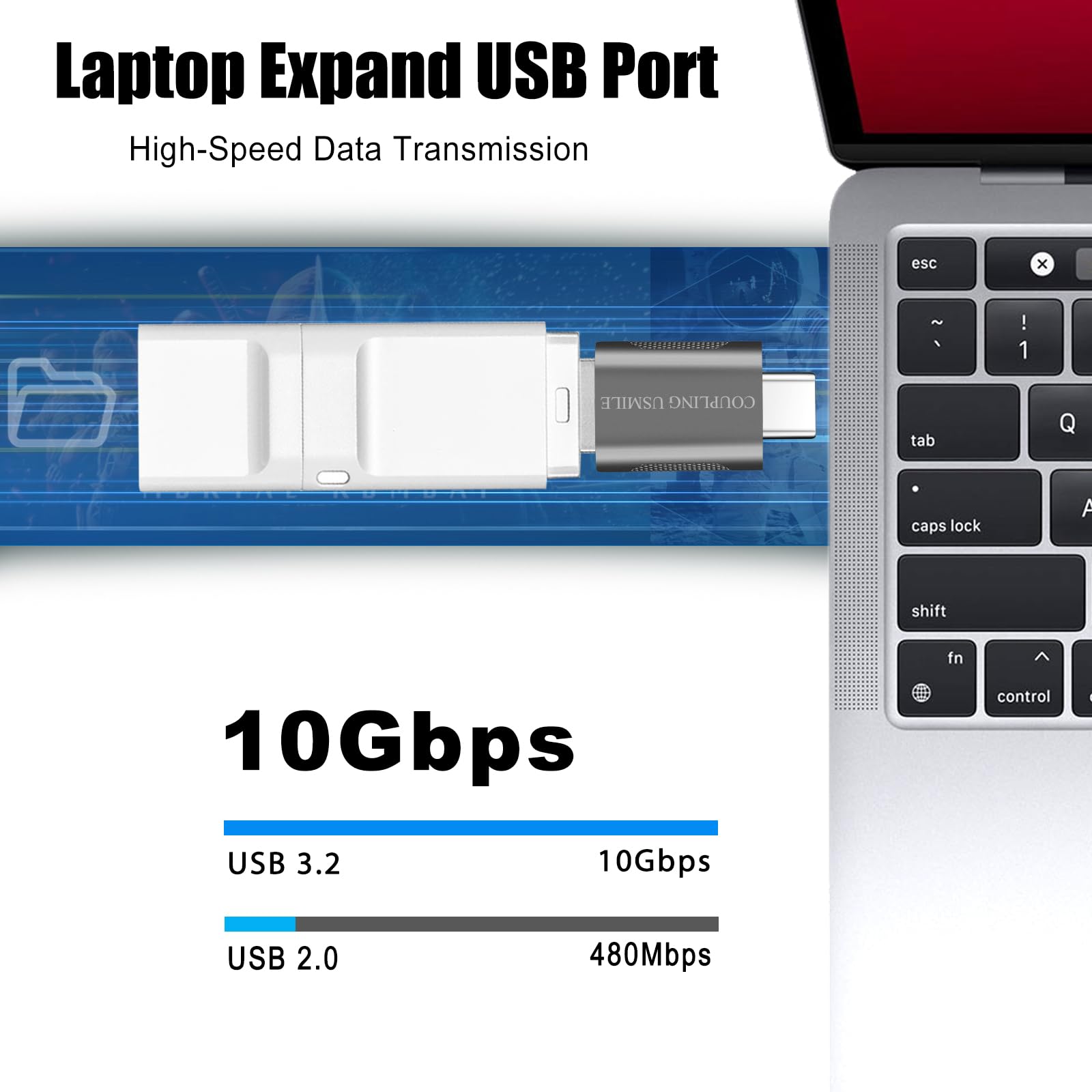 [2 / 4 PCS] USB C to USB Adapter, OTG Cable