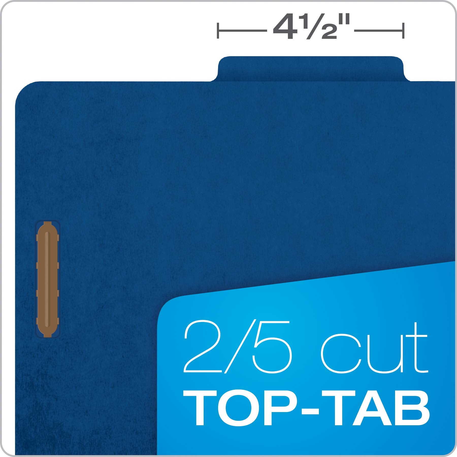 [10 Pack] Pendaflex® Classification Folders, 2 Dividers, 2" Fasteners, Letter, Dark Blue (24132P)