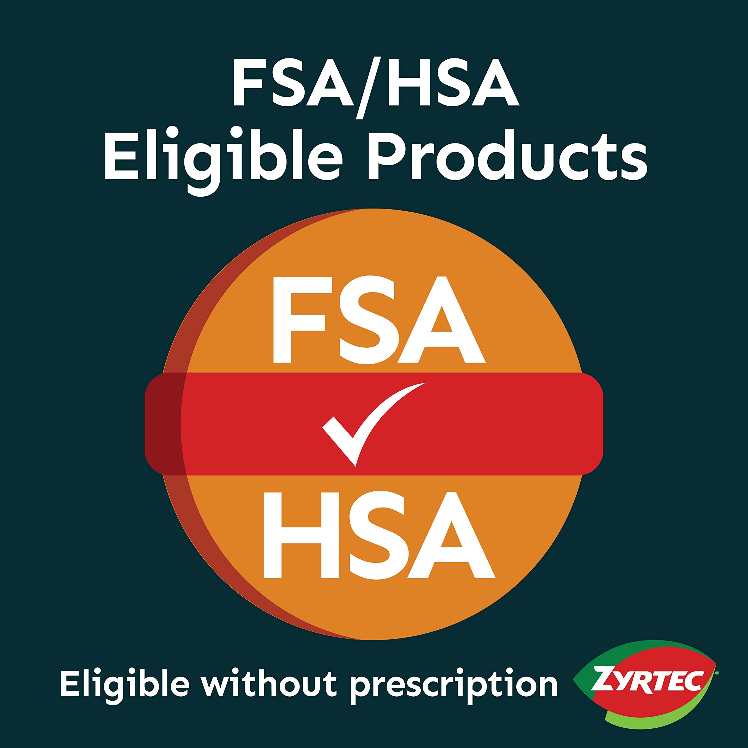 [60 Ct] Zyrtec 24 Hour Allergy Relief Tablets with 10 mg Cetirizine HCl per Antihistamine Tablet