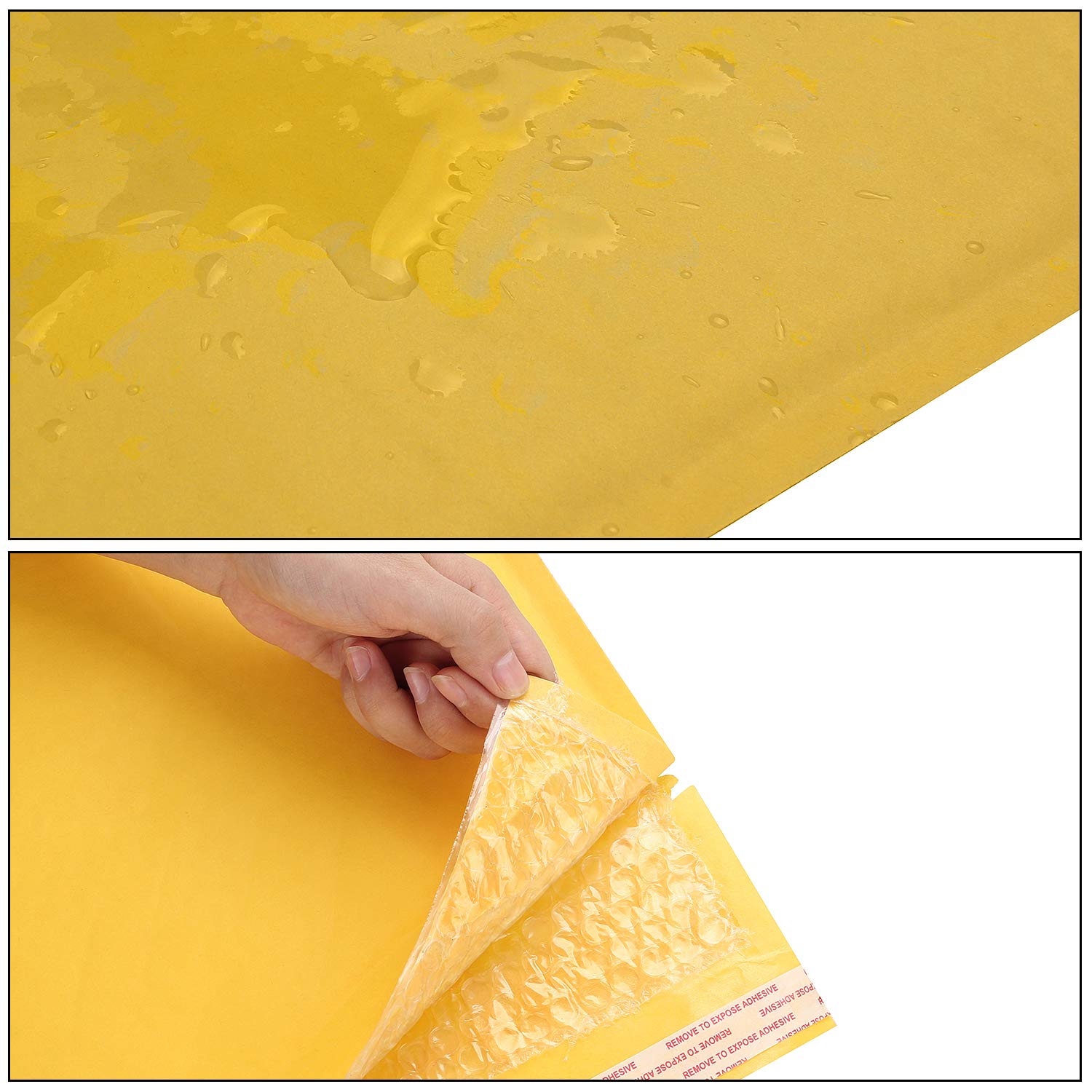 [25 Pack] 10x12.5 Inch Kraft Bubble Mailers Self Seal