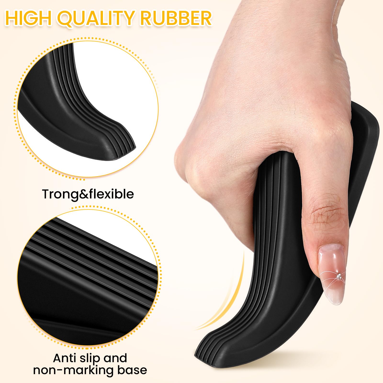 18/36/72 Pcs Rubber Door Stoppers for Bottom of Door