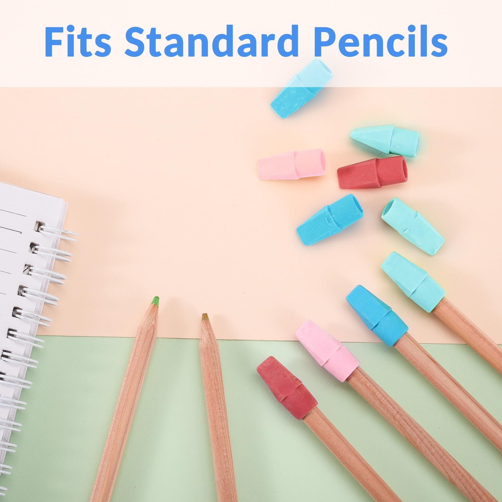 120 Pack Pencil Erasers, Pencil Top Erasers, 7 Colors