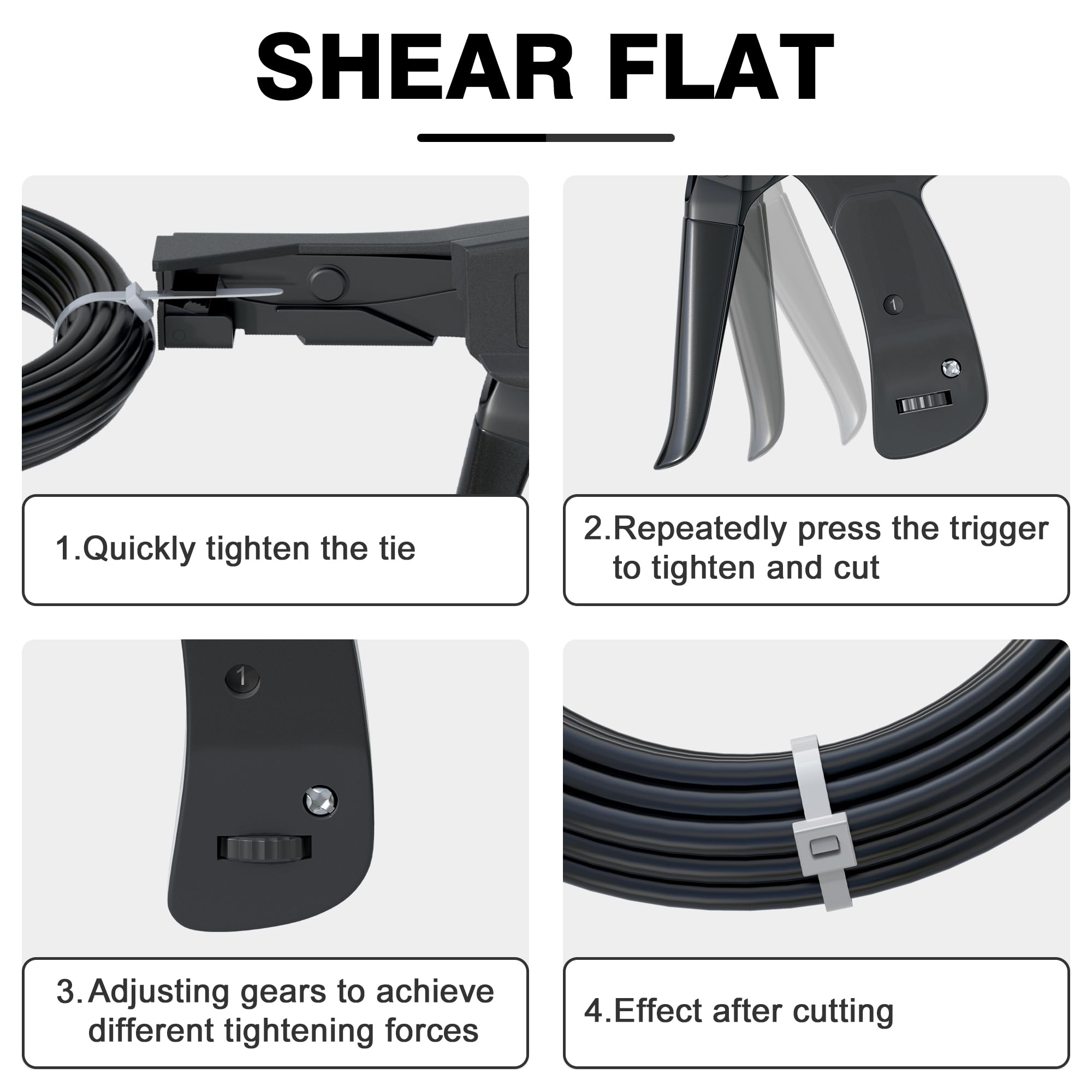 Hand Operated Fastening  Cable Tie Gun, 6.29 Inches