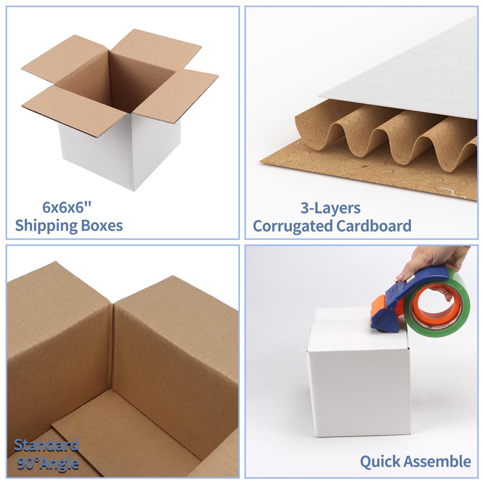 White Corrugated Cardboard Box (Set of 25)