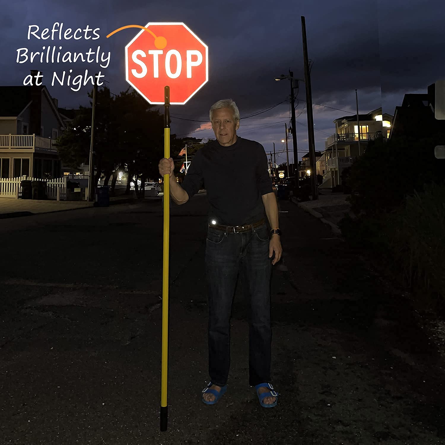 [2 PCS] STOP & SLOW Double Sided Signs